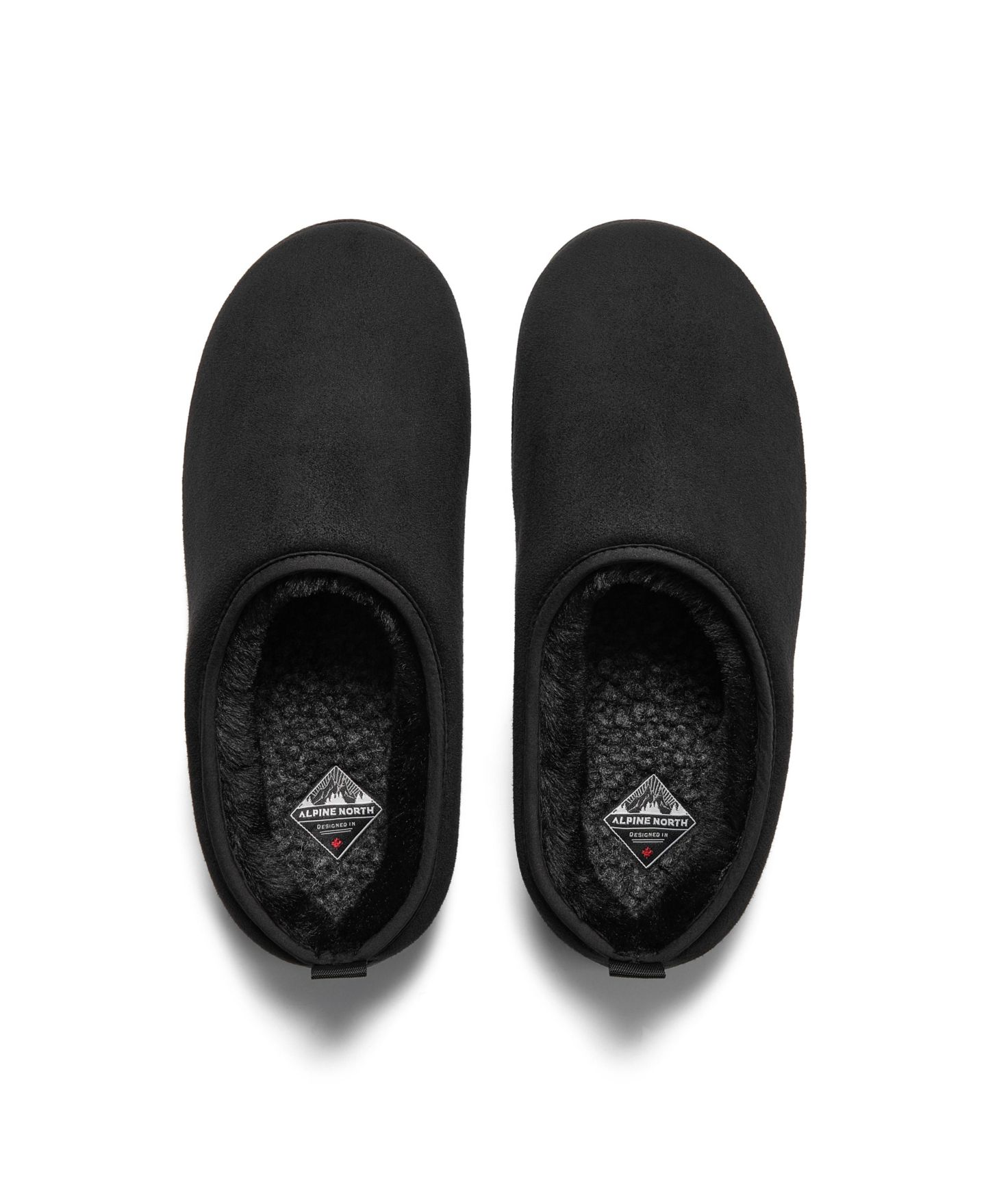 Мужские тапочки Alpine North Canmore Insulated Faux Suede Slippers, цвет: Чёрный — фото 3