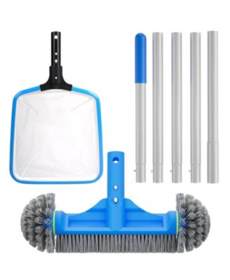 Pool Brush Skimmer Net Pole Kit
