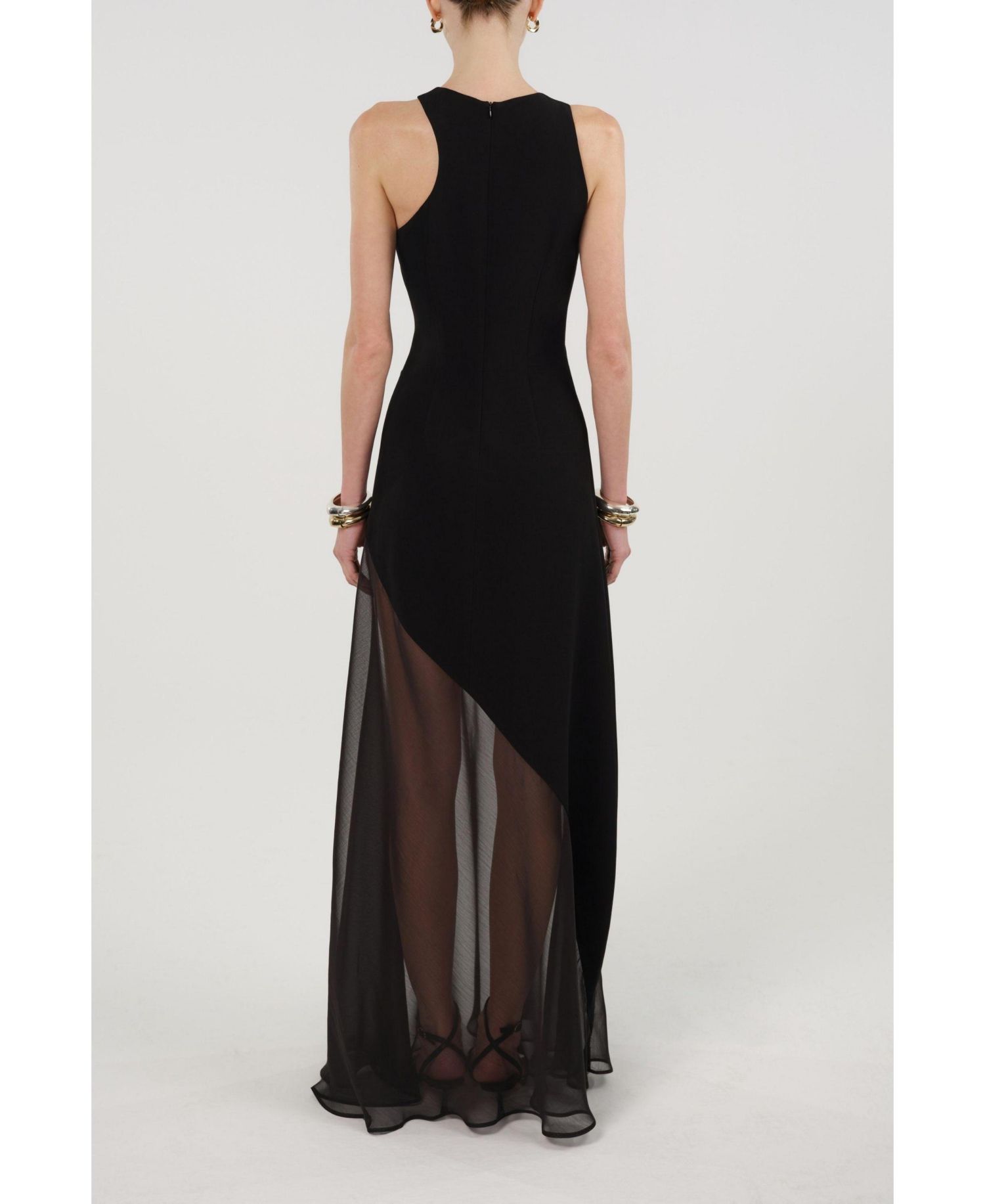 Women's Sheer Detail Maxi Dress