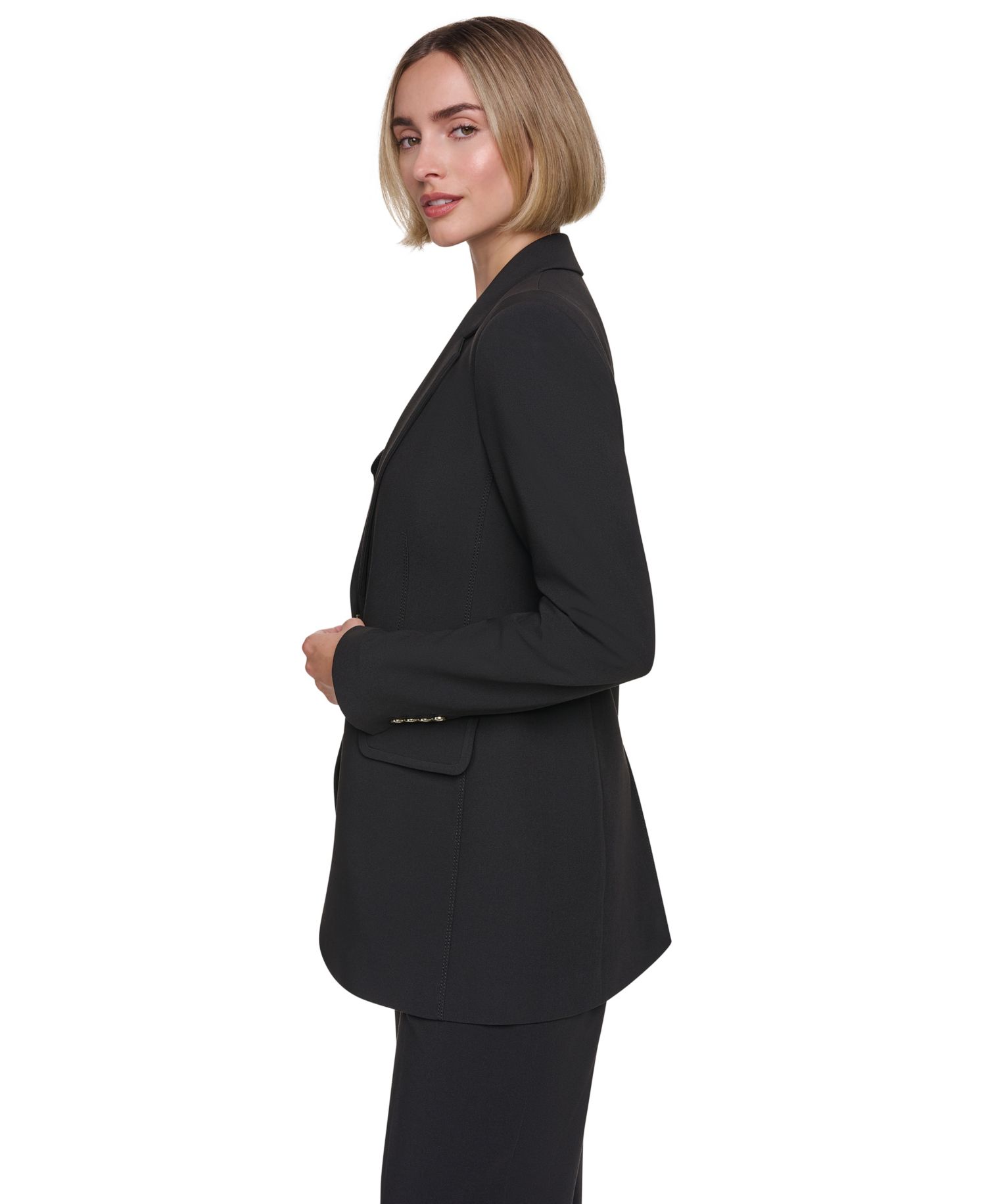 Women's One-Button-Front Long Blazer