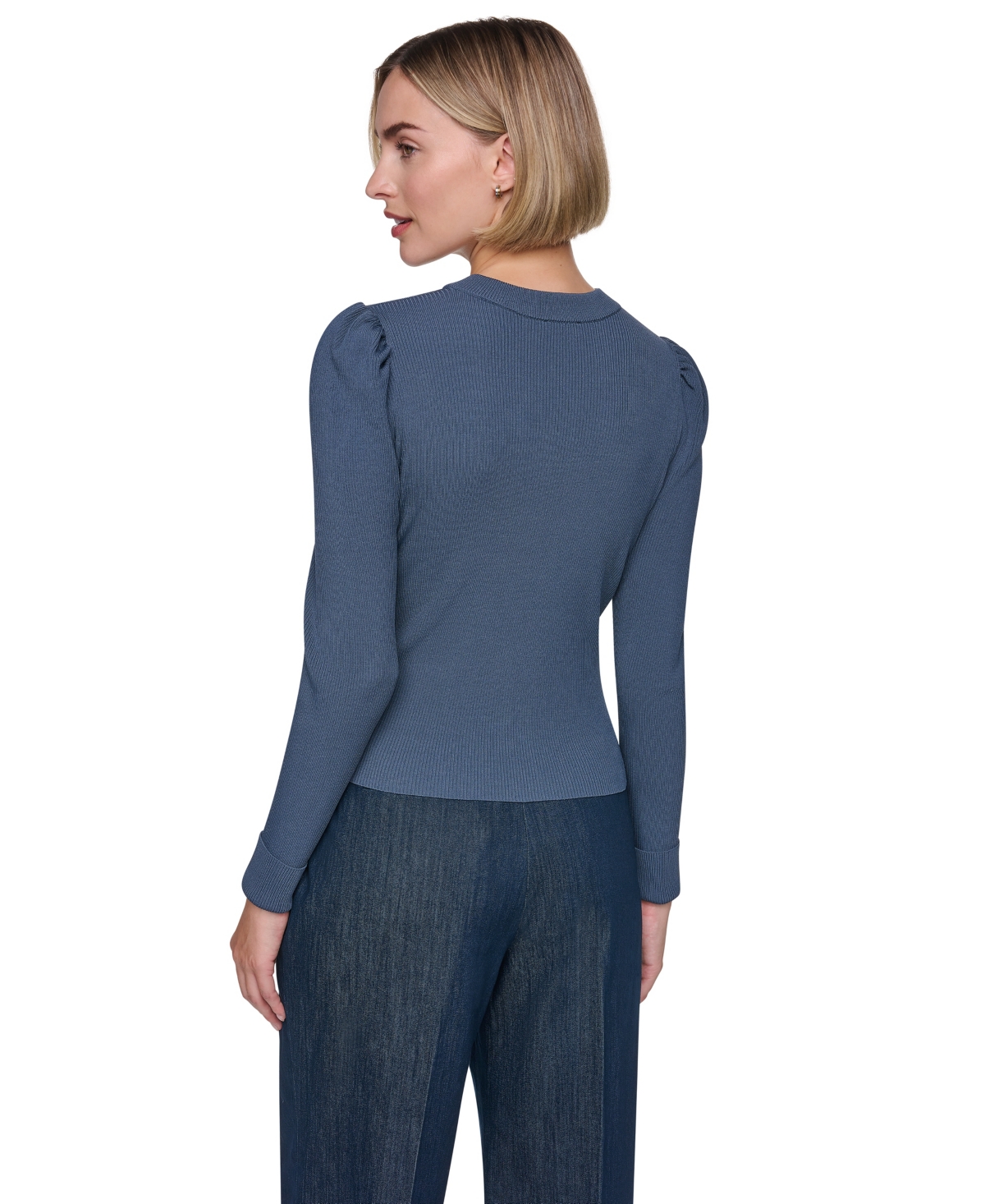 Sonia Rykiel Women's Crewneck Six-Button-Front Ribbed Jacket