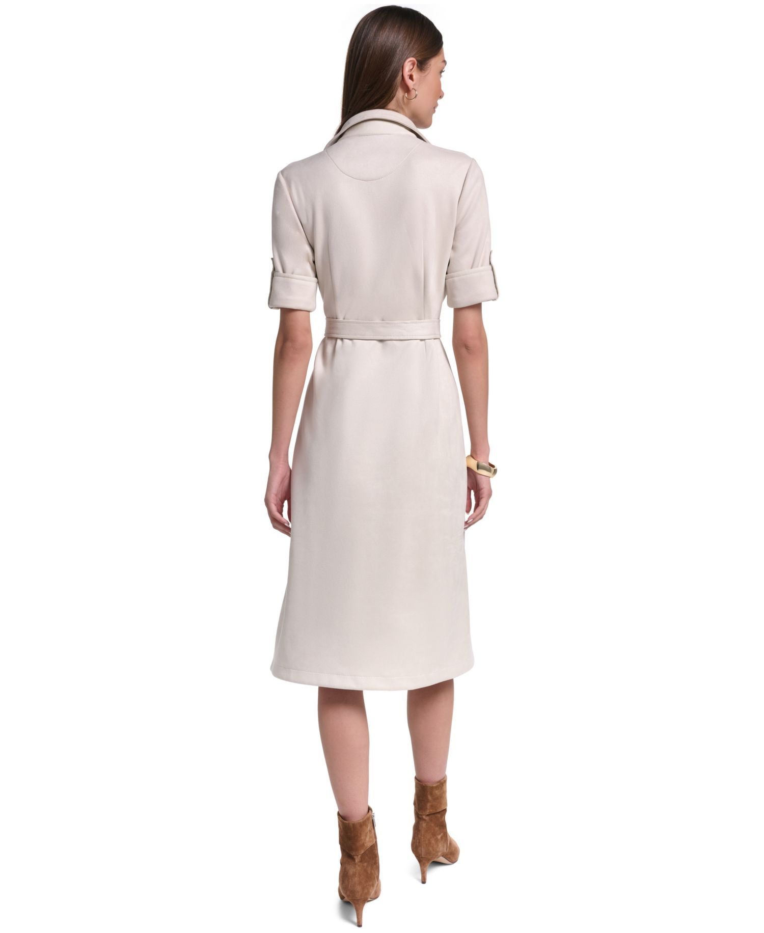 Women's Belted Midi Dress