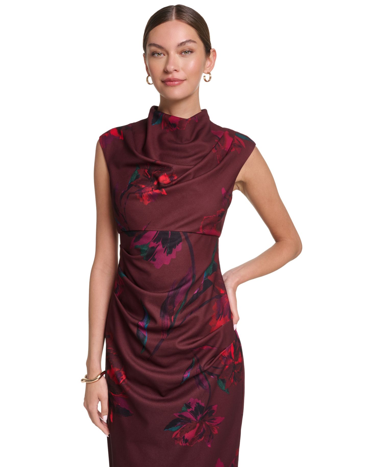 Women's Mock Neck Scuba Dress