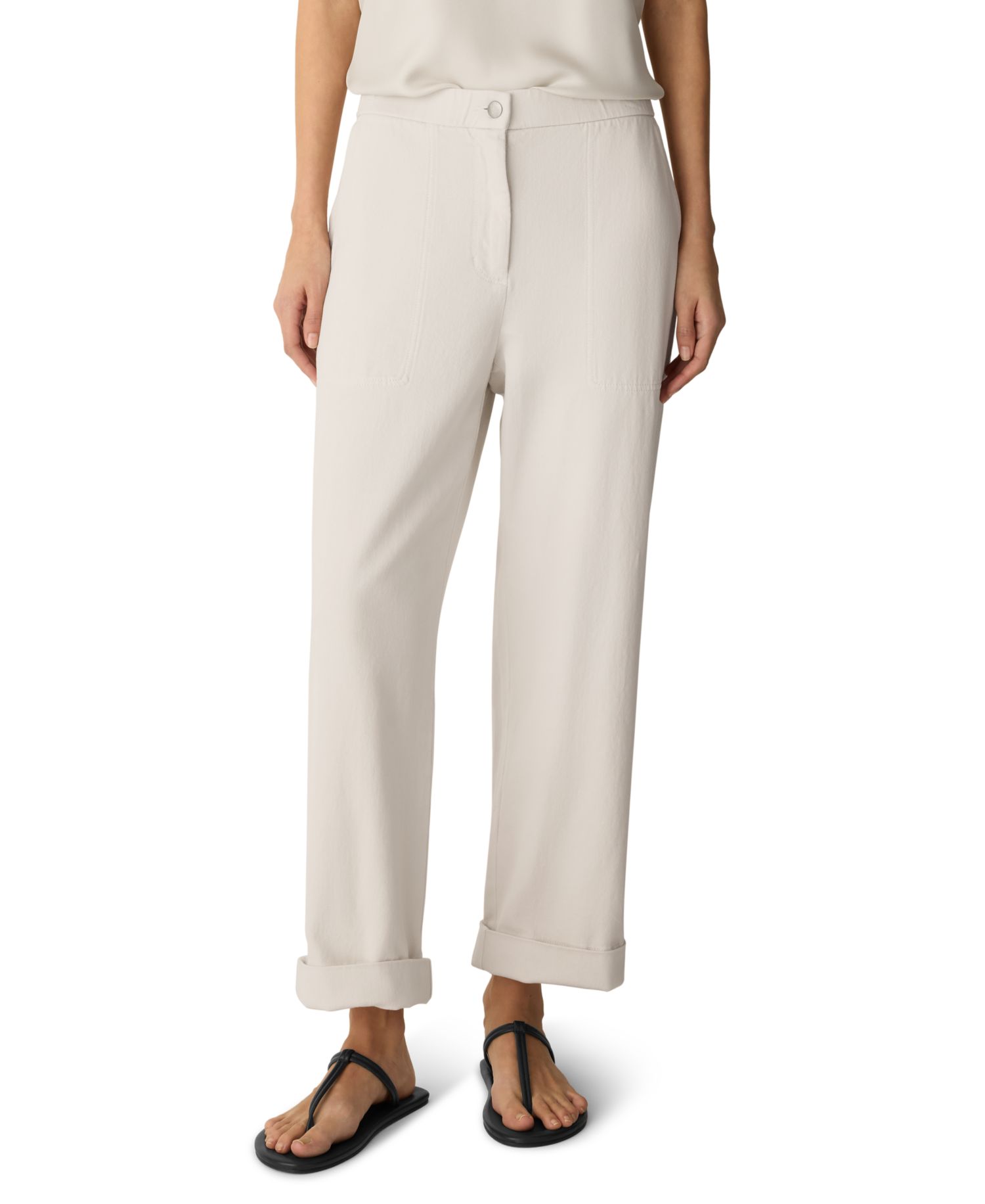 Eileen Fisher Petite Straight Ankle Pant High-Rise Pants