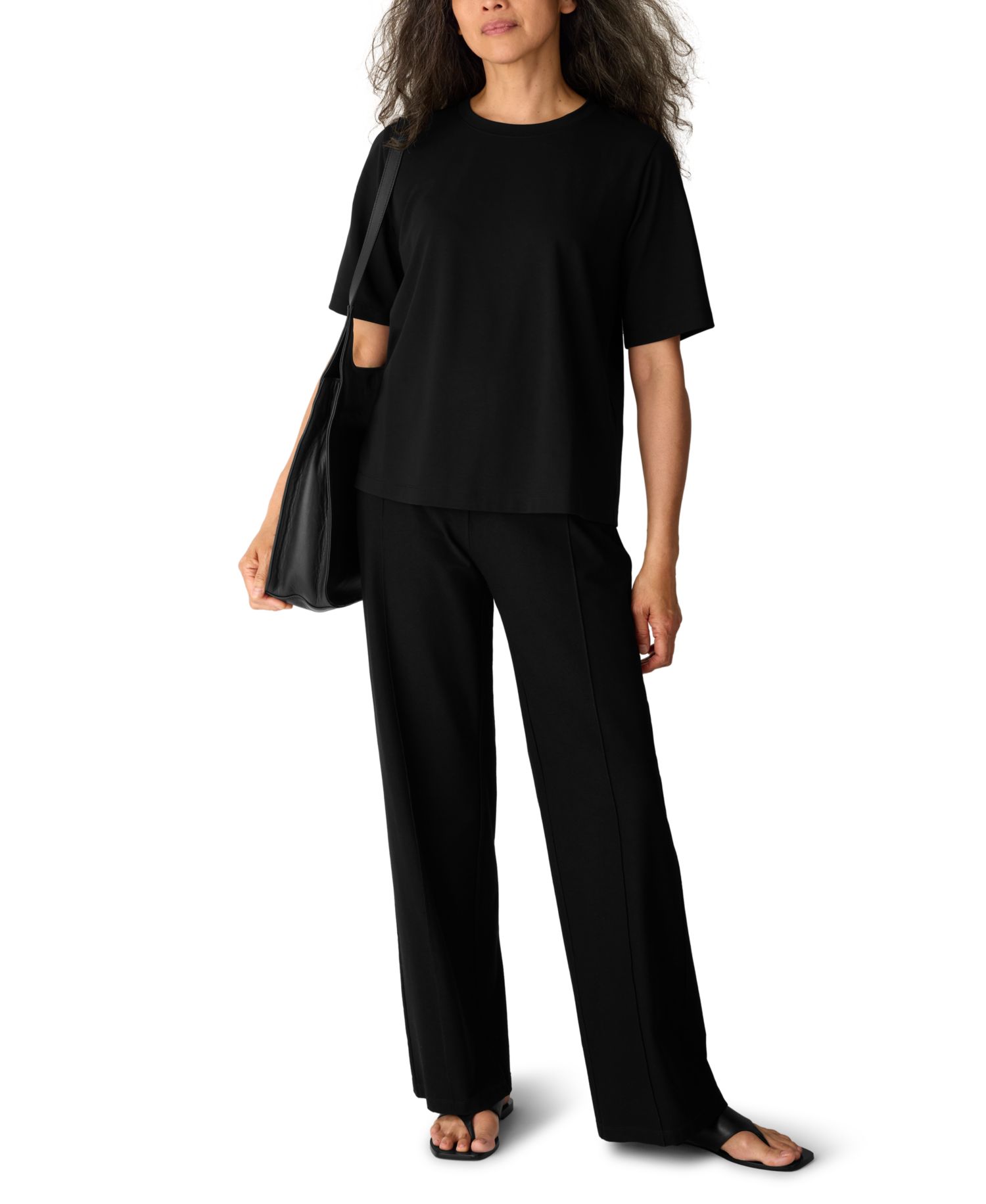 Women's Extra-Fine Ponte Crewneck Short-Sleeve T-Shirt