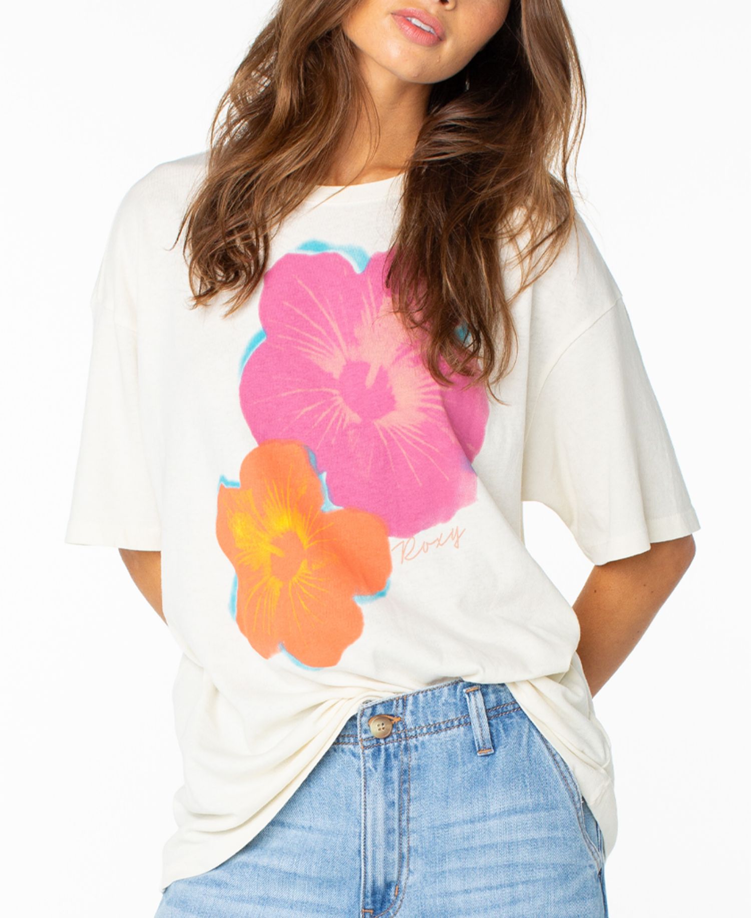 Women's Flower Glow Graphic Pull-On T-Shirt