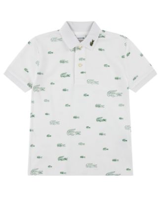 Boys' 10-16 Short-Sleeve Line Croc Printed Polo Shirt