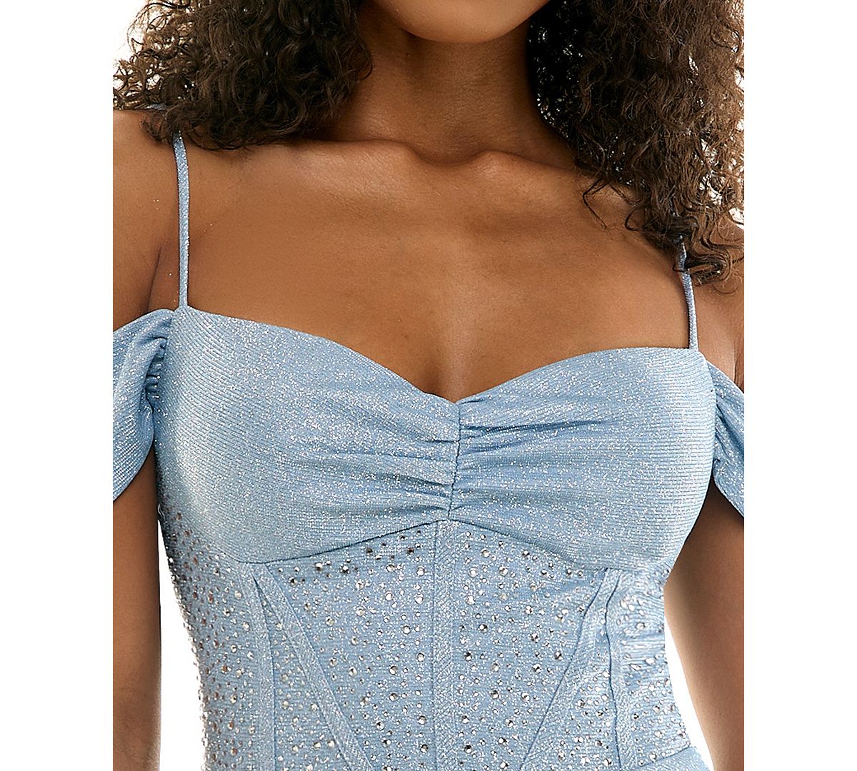 City Studios Juniors' Sweetheart Neck Mini Dress view 4 — MAYCSS fashion products