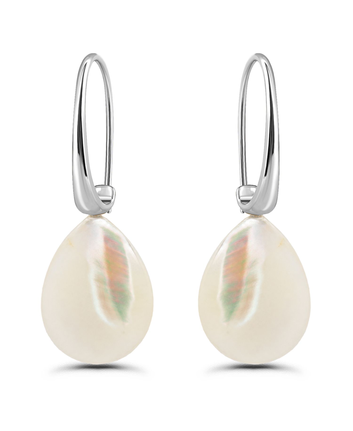 Genuine Stone Oval Hardwire Fishhook Drop Earrings