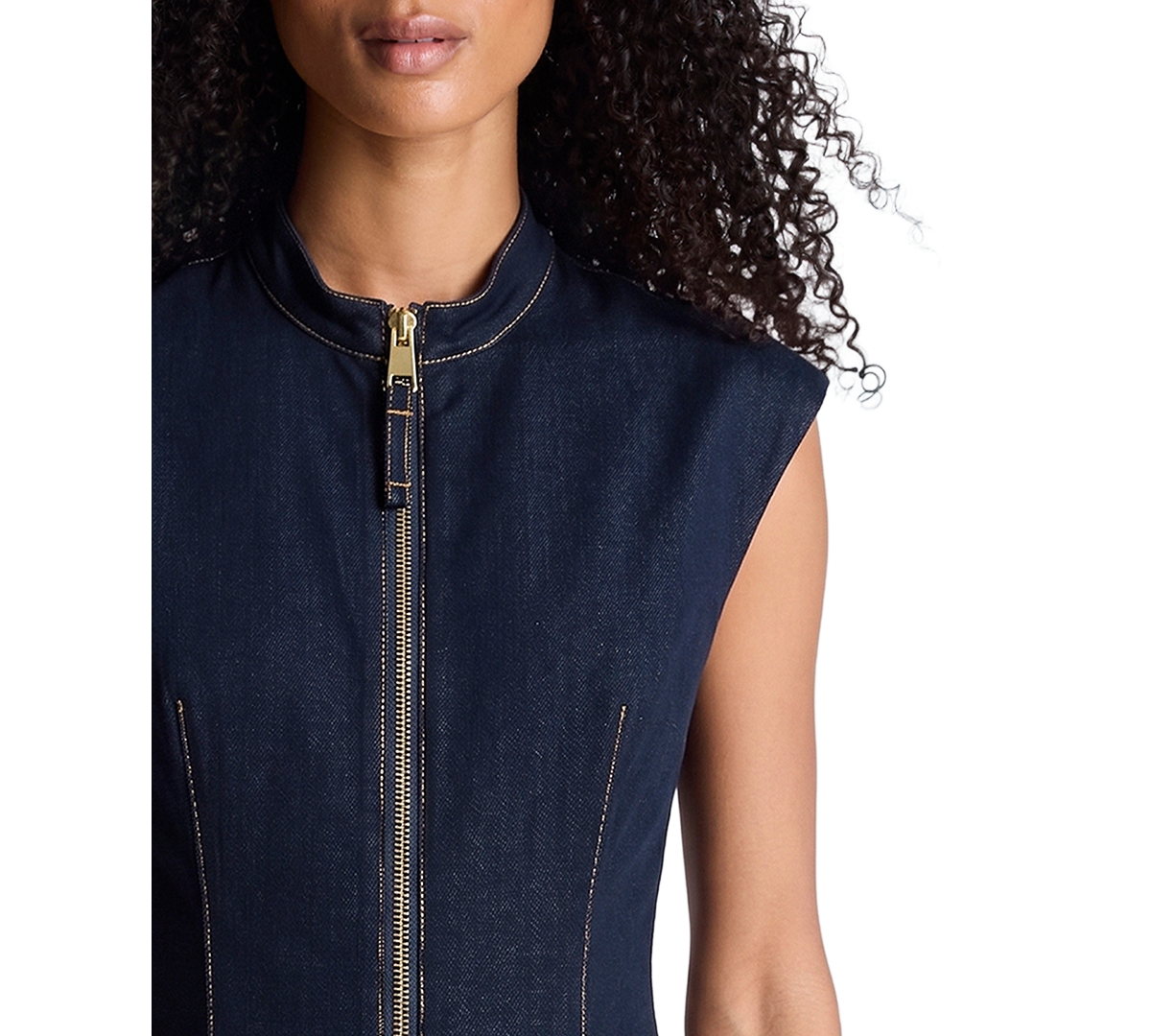 Kenneth Cole Women's Mock Neck Mini Dress