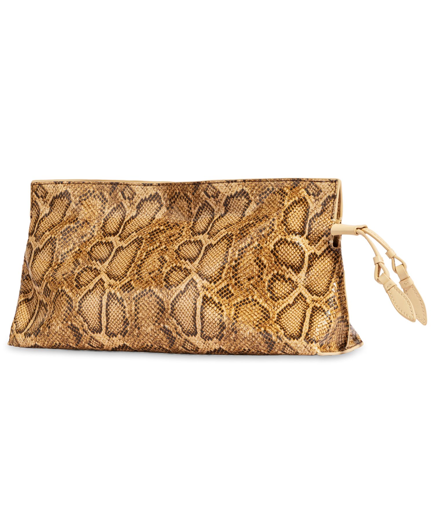 Poppy Oversized Medium Leather Clutch Handbag