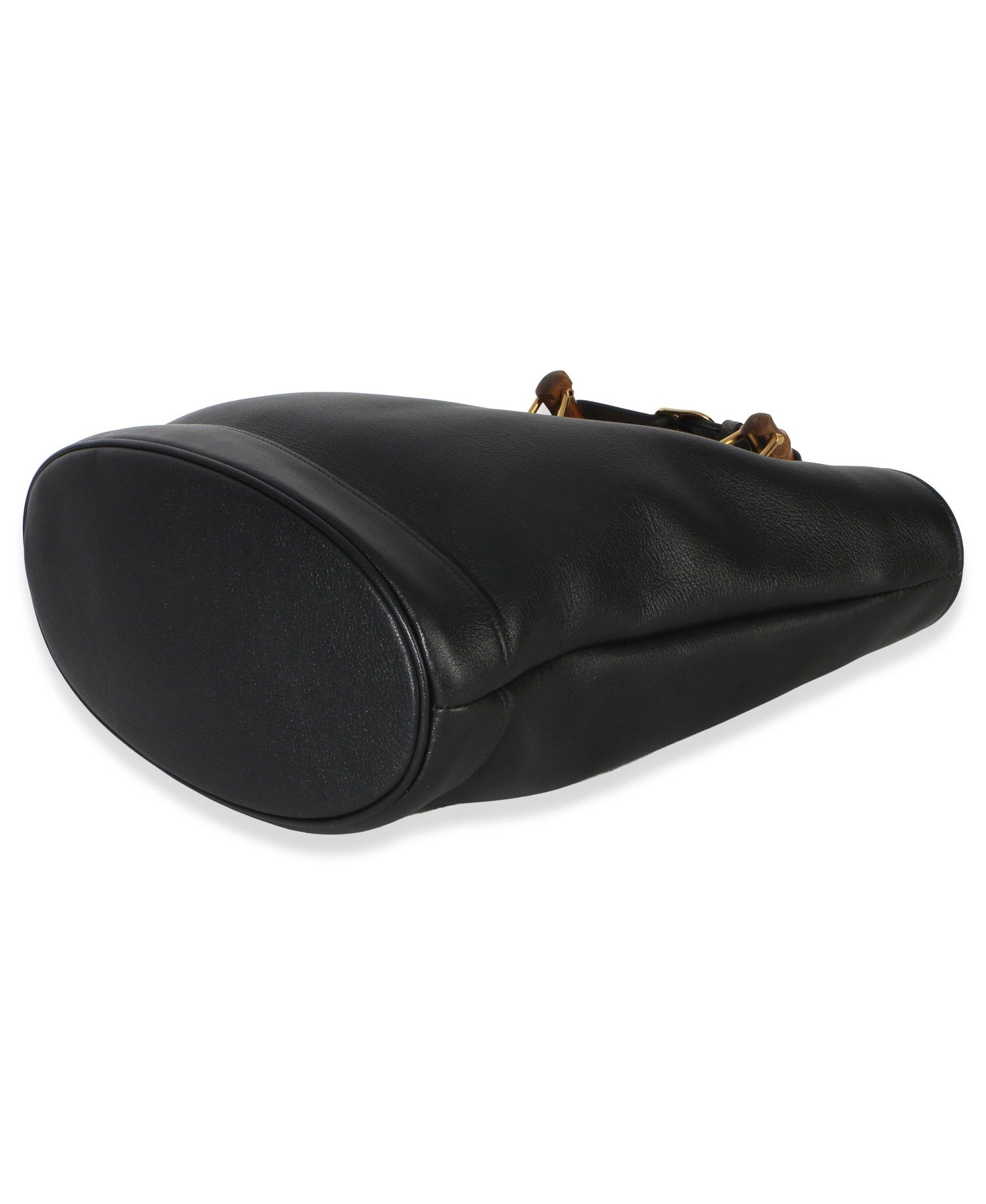 Black Dollar Calfskin GG Diana Medium Bamboo Handle Tote