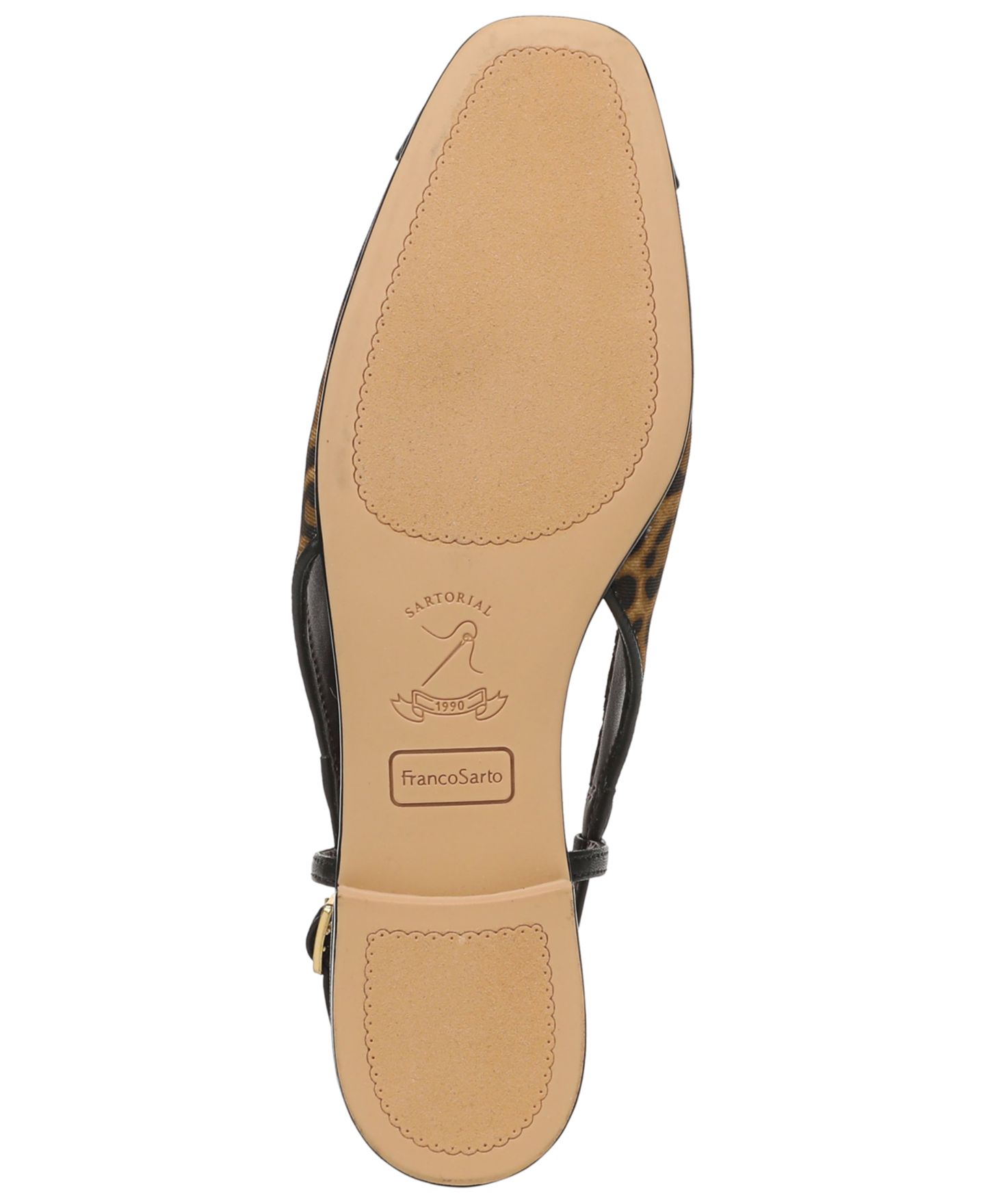 Женские балетки Franco Sarto Ethel Slingback Square Toe Dress Flats, цвет: Верблюжий леопардовая искусственная кожа — фото 5