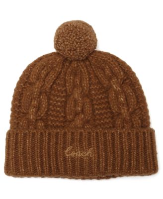 Chain Cable Knit Pom Beanie