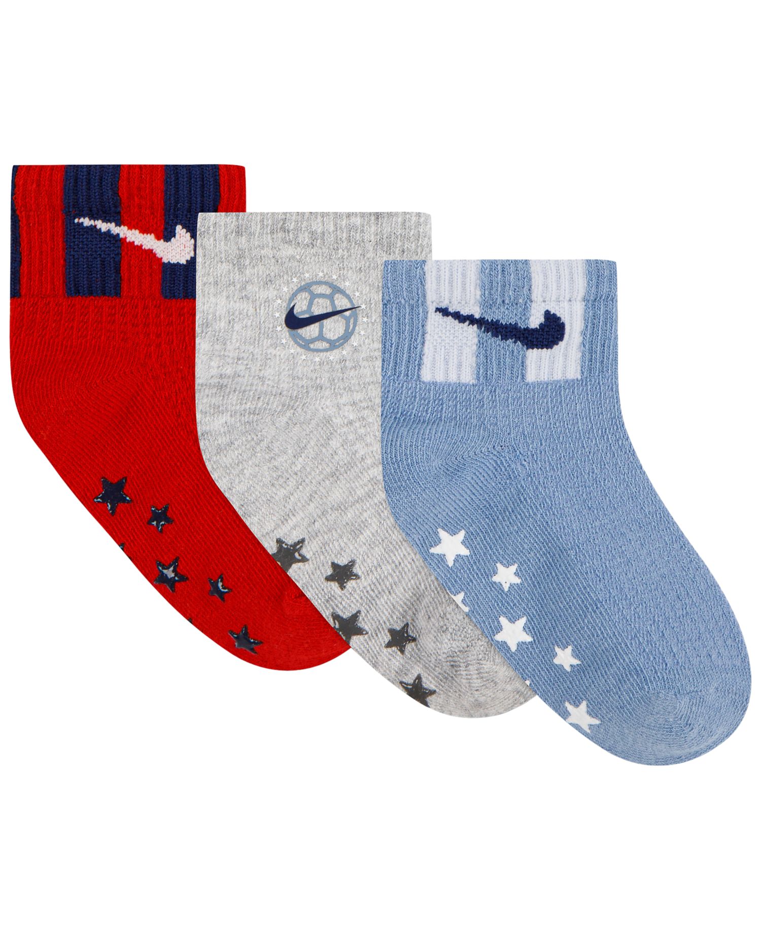 Baby and Toddler Boys' 6M-4T Waffle Gripper Socks, 3-Pack