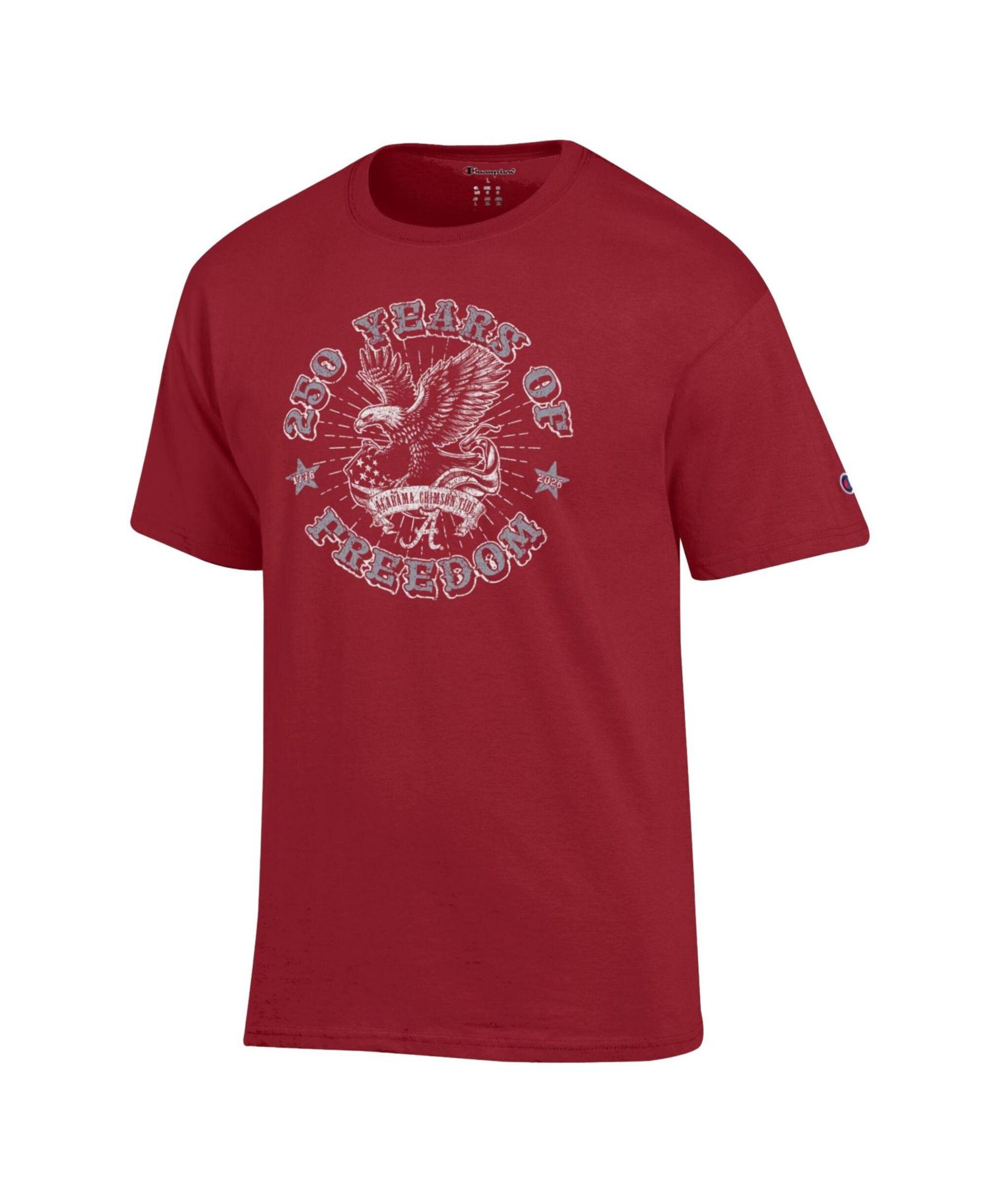 Men's Crimson Alabama Crimson Tide Americana 250 Years of Freedom Tonal T-Shirt
