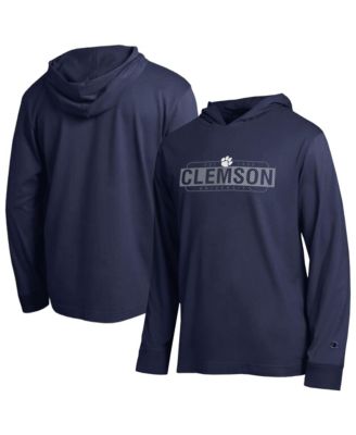Men's Navy Clemson Tigers Gradient&nbsp;All-Star Long Sleeve Hooded T-Shirt