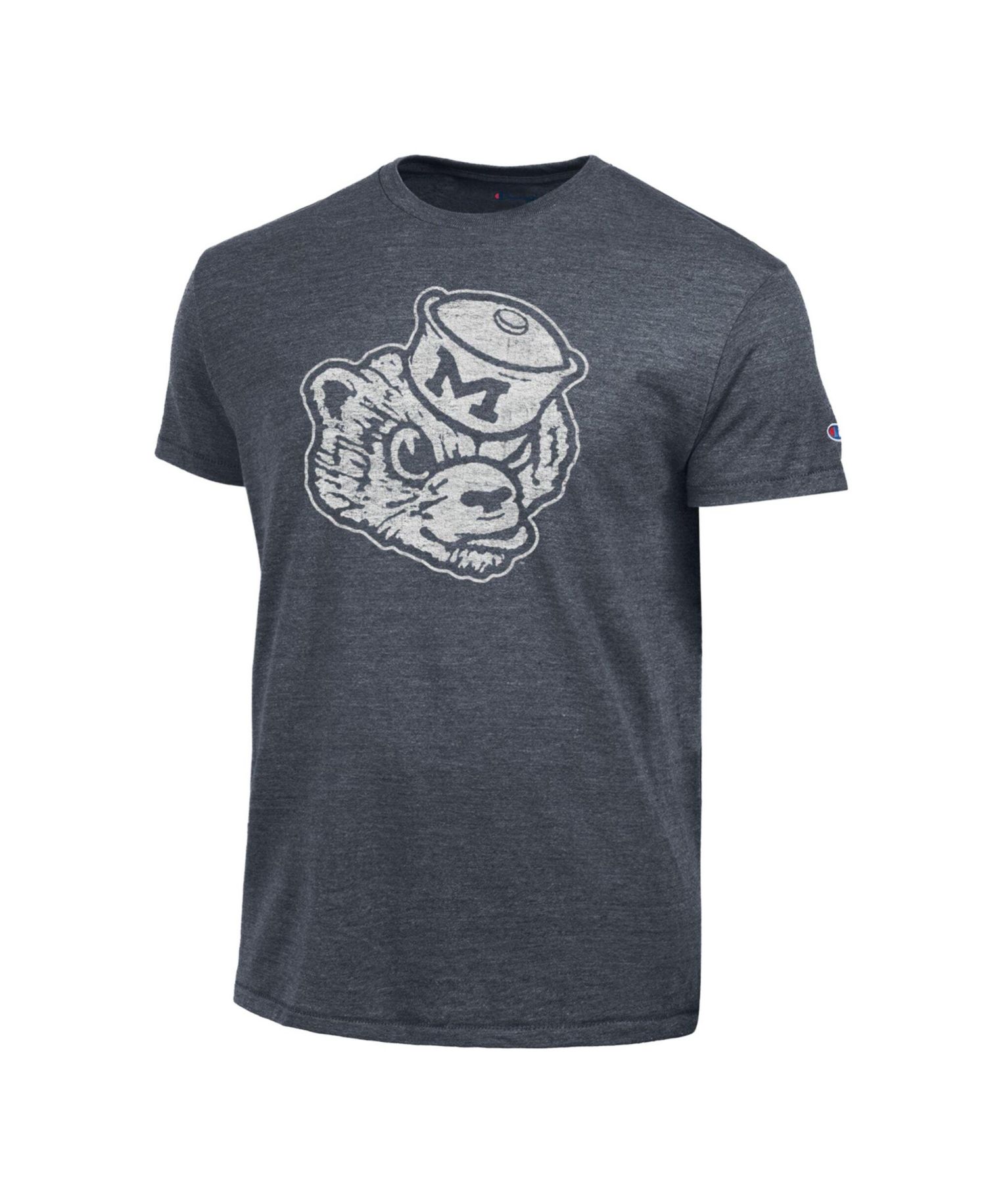Men's Navy Michigan Wolverines Triumph Tri-Blend T-Shirt