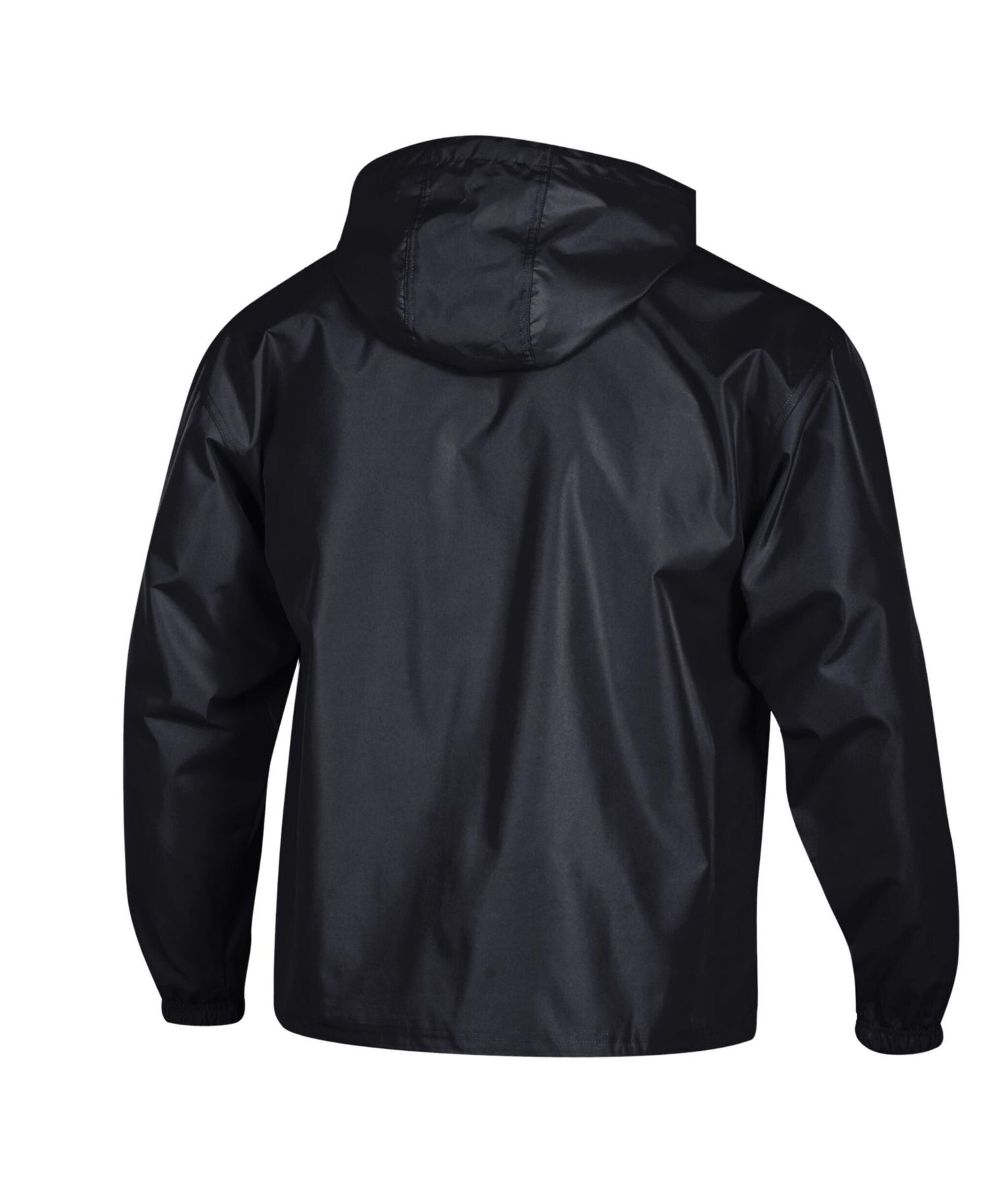 Men's Black Clemson Tigers Packable Hooded Windbreaker Half-Zip Jacket