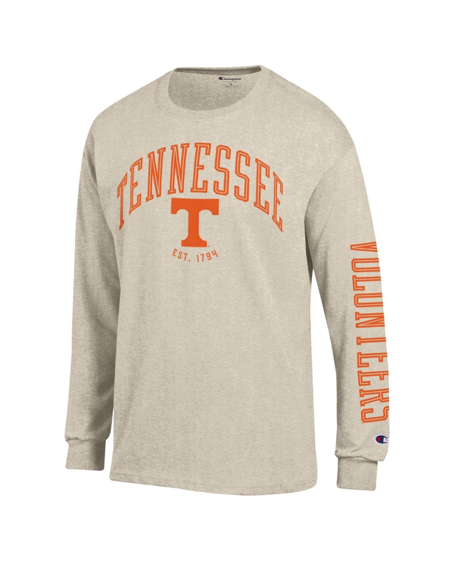 Men's Heather Oatmeal Tennessee Neutral Arch Long-Sleeve T-Shirt