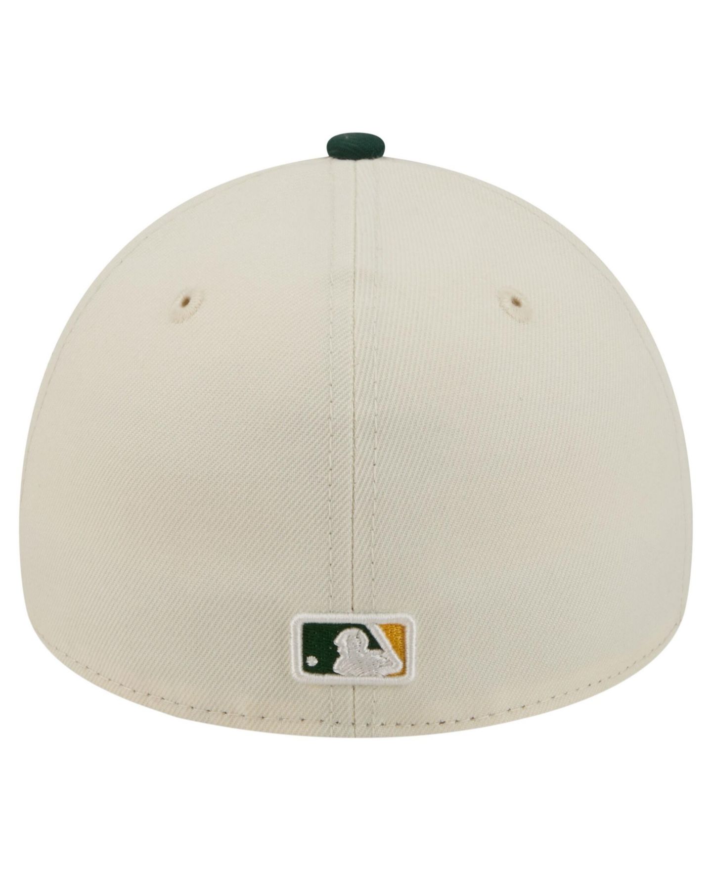 Мужская кепка New Era Cream Athletics Chrome A-Frame 59FORTY Fitted Hat — фото 2