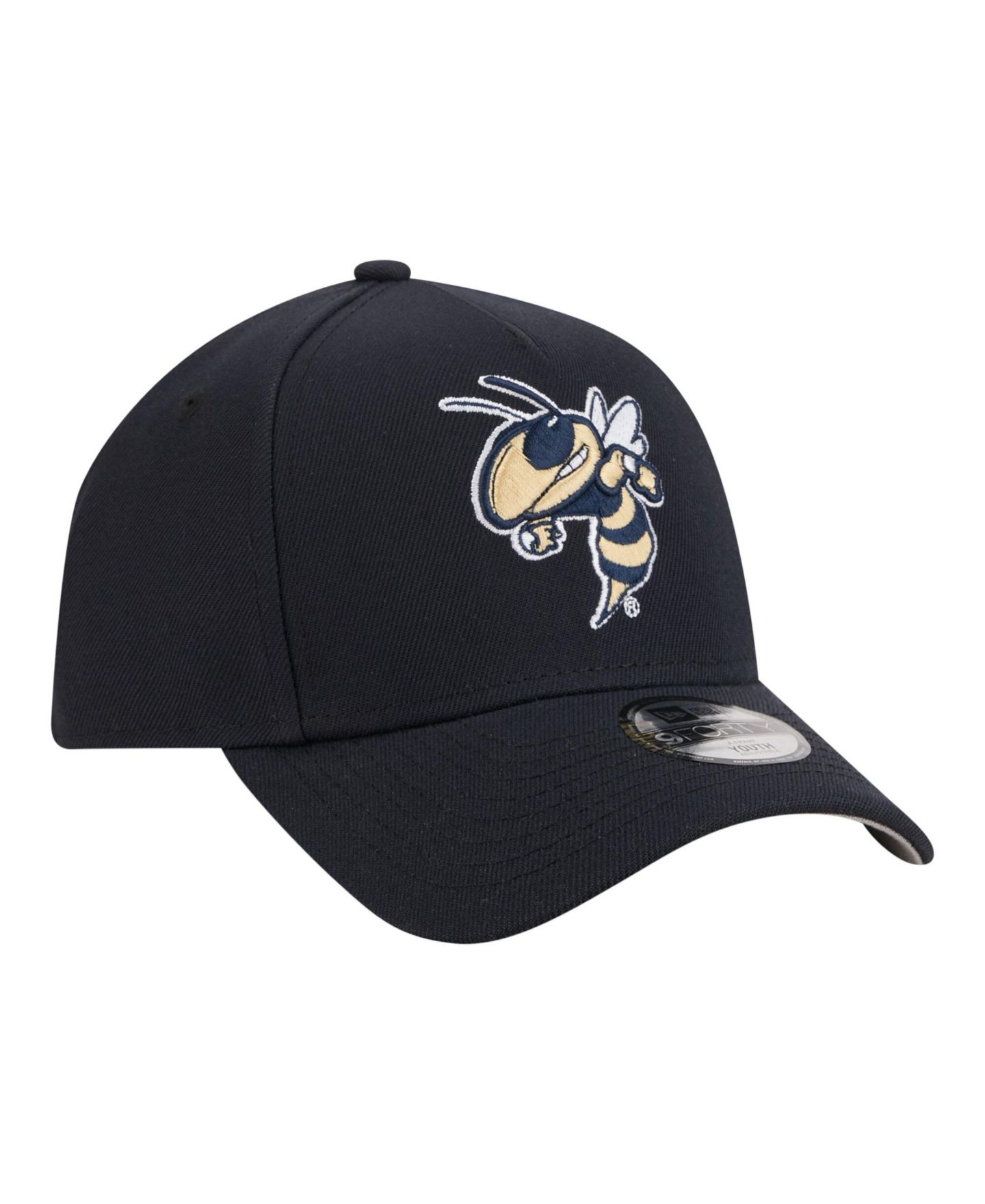 Детские головные уборы New Era Navy Georgia Tech Yellow Jackets 9FORTY A-Frame Adjustable Hat — фото 3