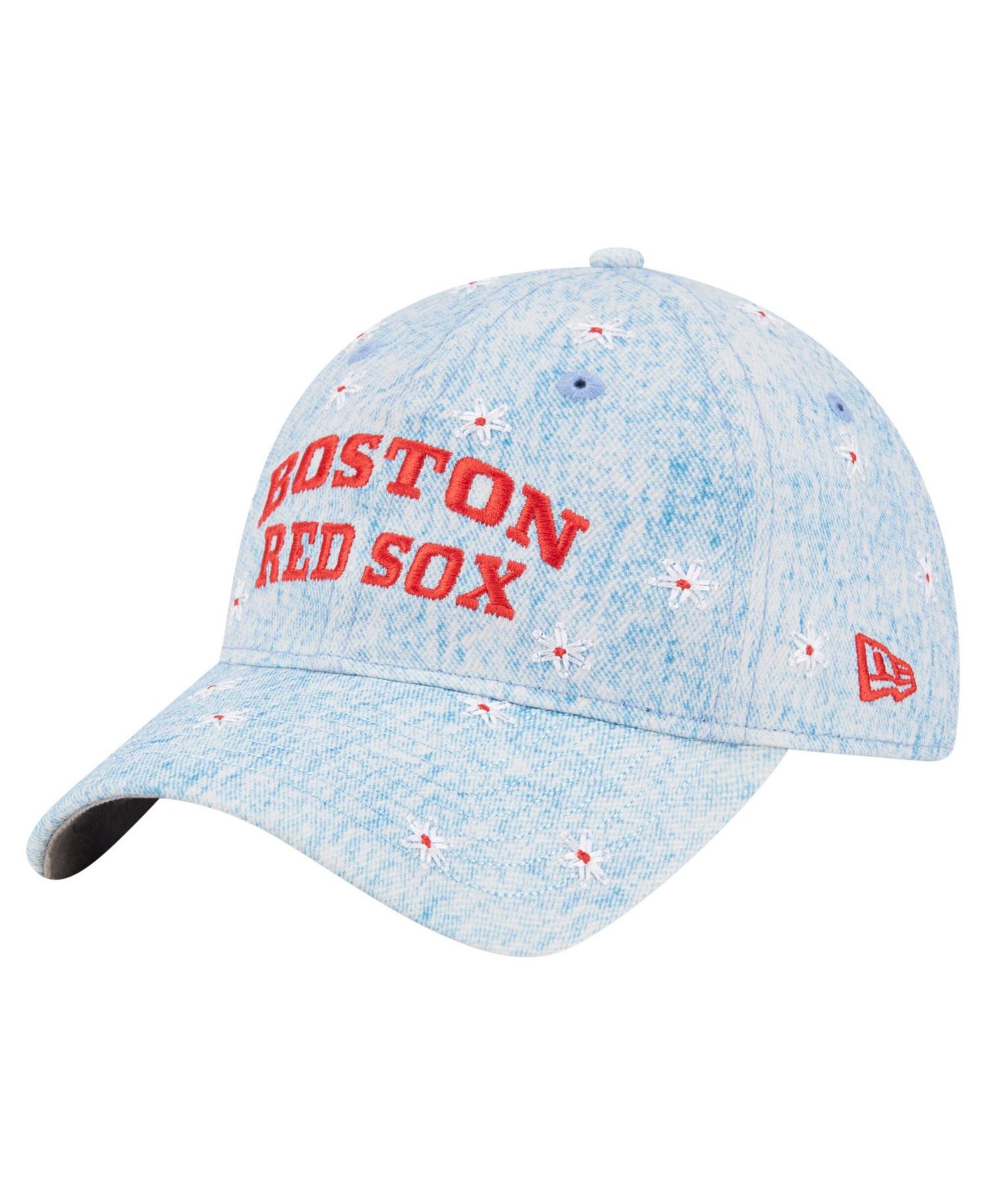 Women's Light Blue Boston Red Sox Daisy All Over 9TWENTY Adjustable Hat