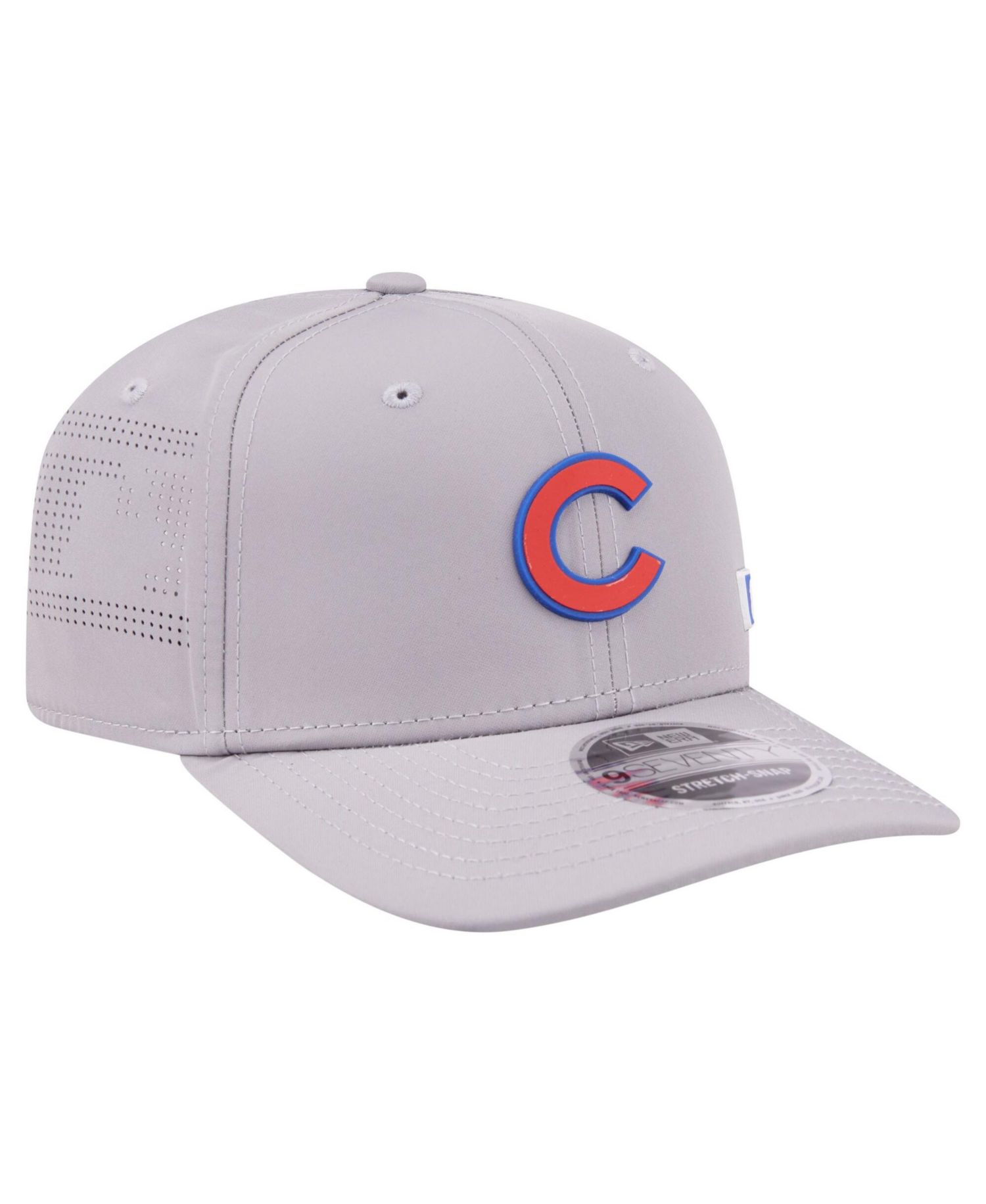 Men's Gray Chicago Cubs Laser Perforated 9SEVENTY Adjustable Hat
