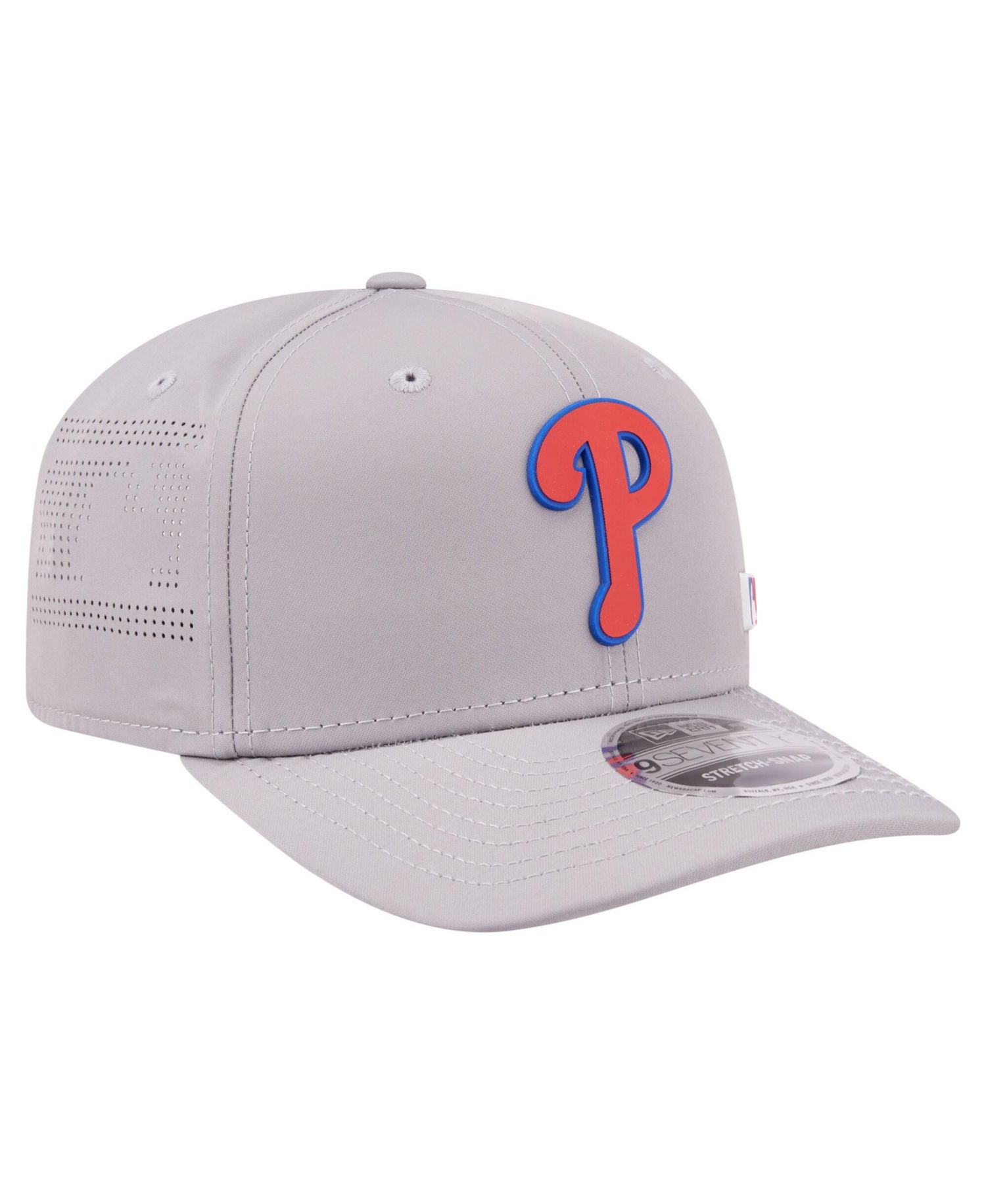 Men's Gray Philadelphia Phillies Laser Perforated 9SEVENTY Adjustable Hat