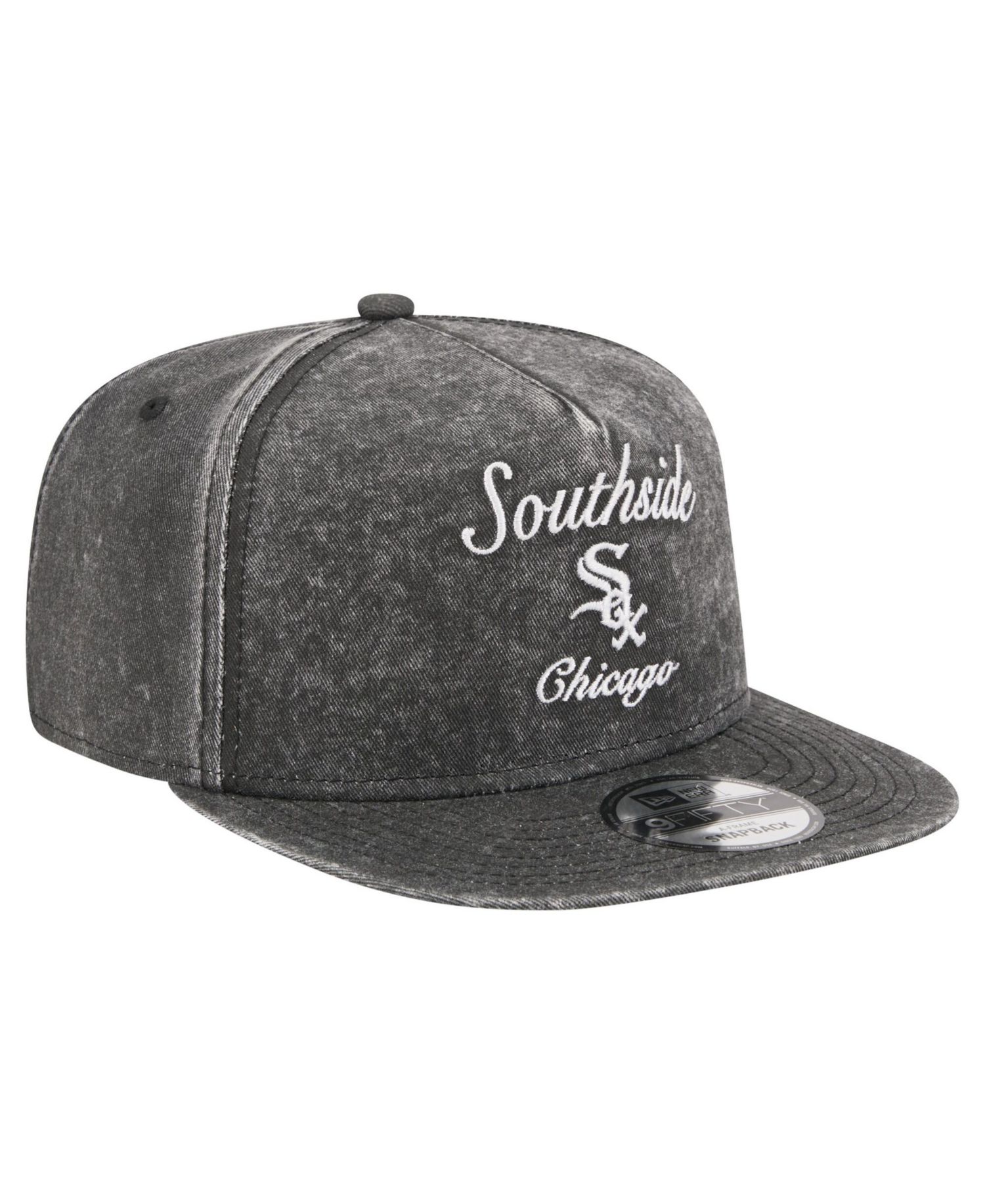 Men's Black Chicago White Sox City Slogan A-Frame 9FIFTY Snapback Hat