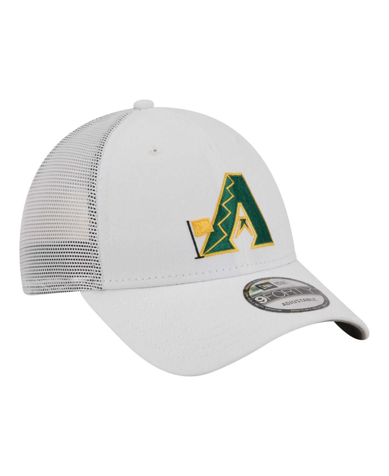 Men's White Arizona Diamondbacks Flag 9FORTY Trucker Adjustable Hat