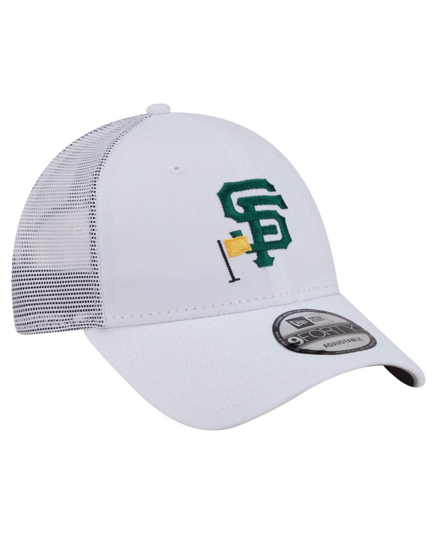 Men's White San Francisco Giants Flag 9FORTY Trucker Adjustable Hat