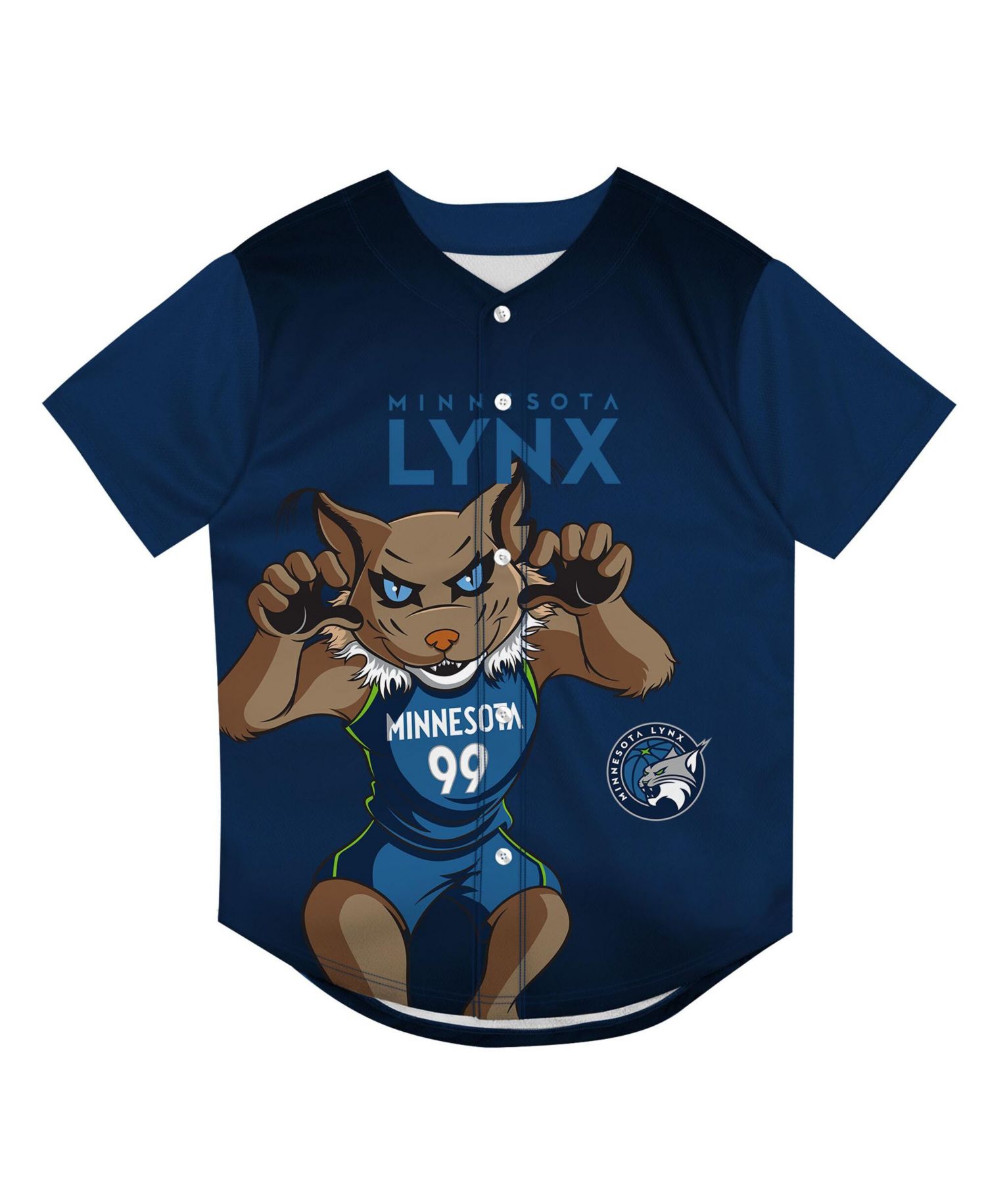 Big Boys and Girls Navy Minnesota Lynx Mascot Friend Mesh Fashion Jersey