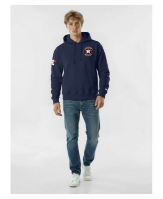 Men's Navy Houston Astros Reverse Weave Chenille Hoodie