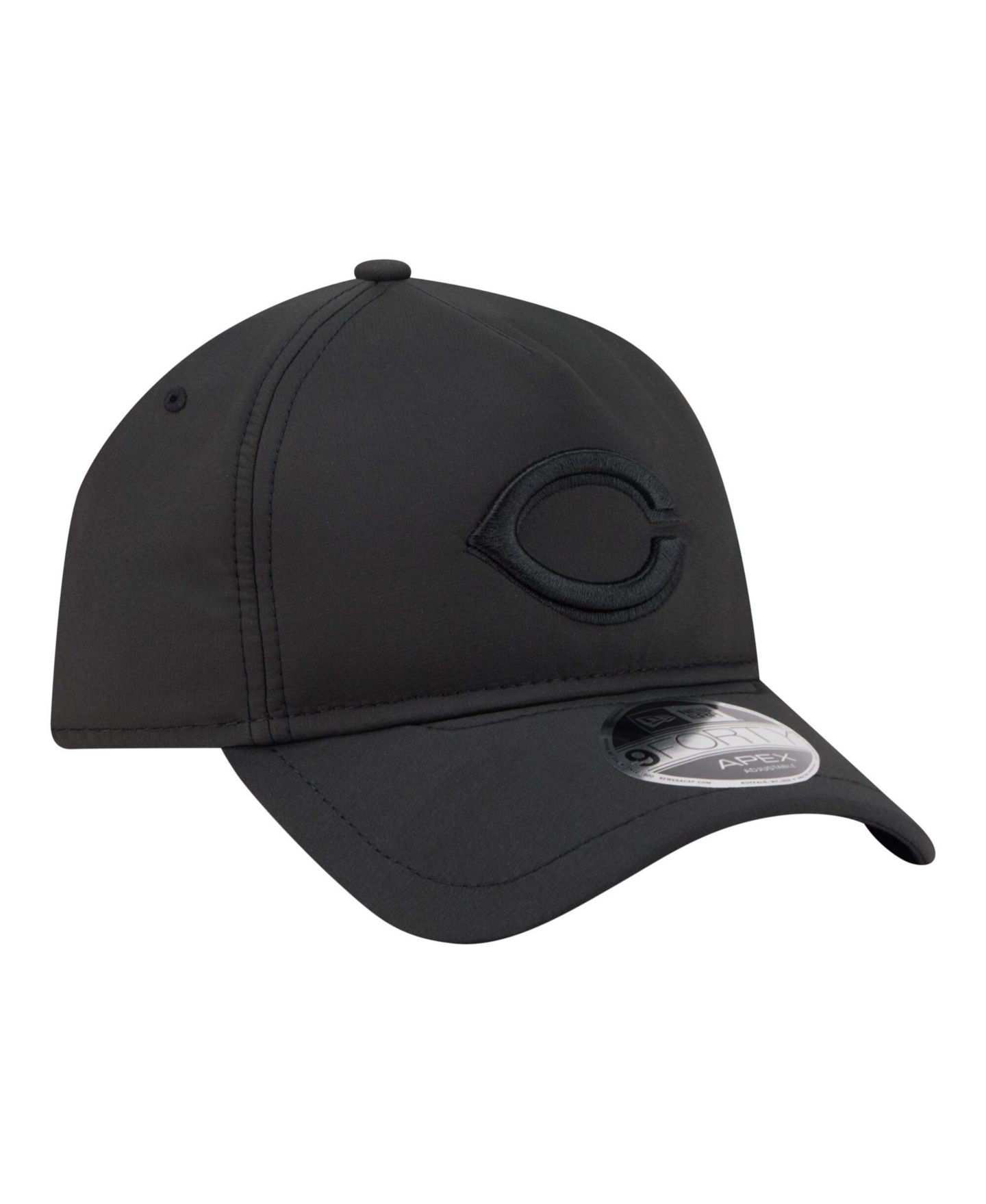 Мужская кепка New Era Black Cincinnati Reds Injection Apex 9FORTY Adjustable Hat — фото 4