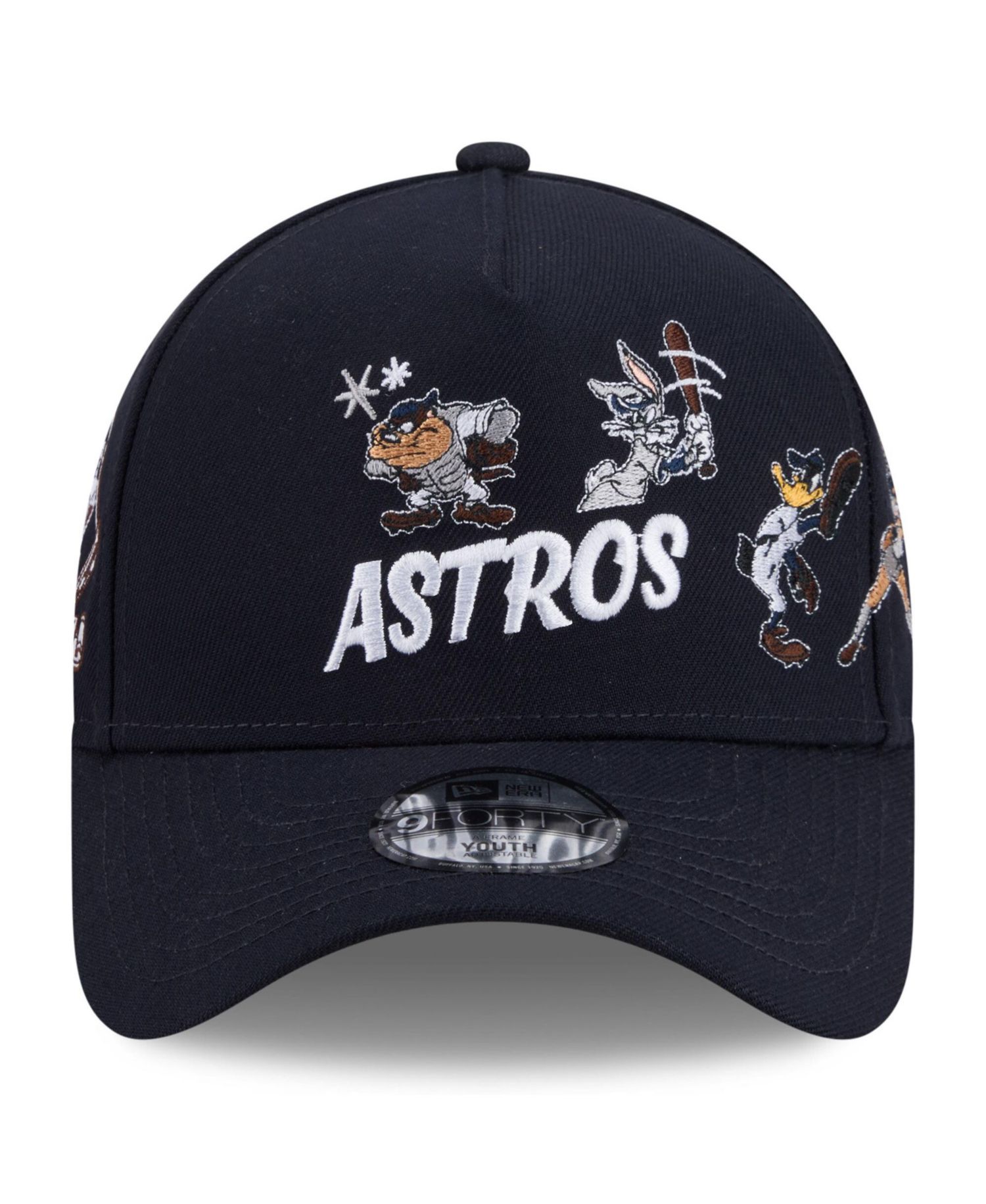 Big Boys and Girls Navy Houston Astros Looney Tunes A-Frame 9FORTY Adjustable Hat