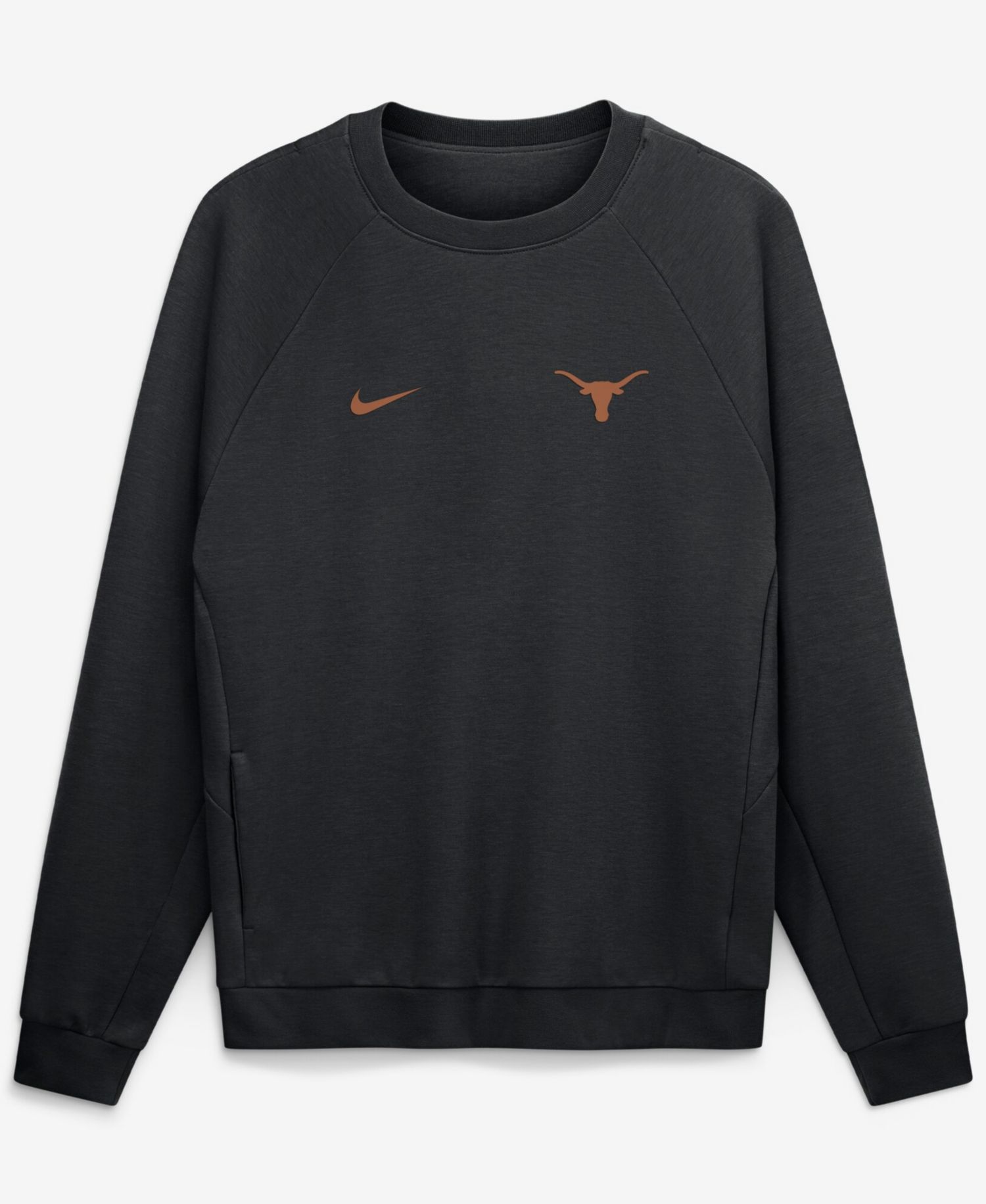 Men's Black Texas Longhorns Premium Performance Raglan Dri-FIT Sweatshirt