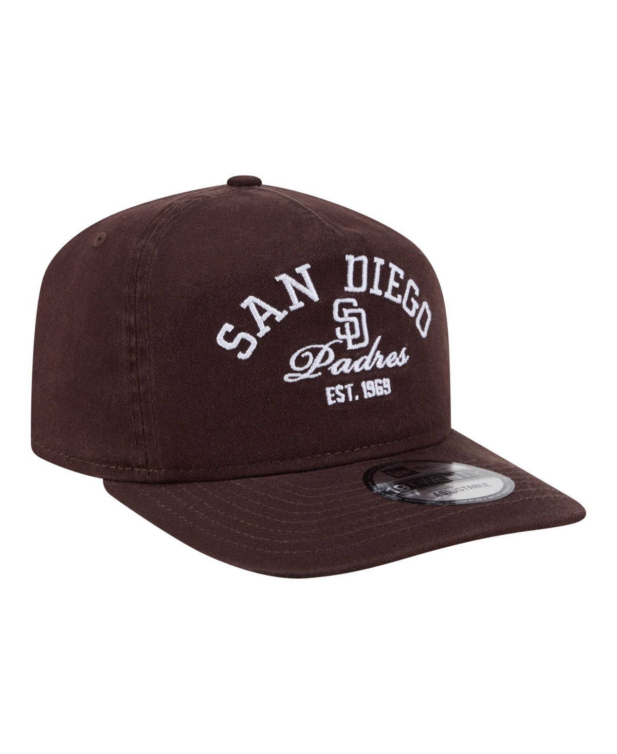 New Era Men's Brown San Diego Padres Stacked 19TWENTY Adjustable Hat