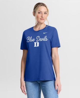Women's Royal Duke Blue Devils Script Mantra Logo T-Shirt