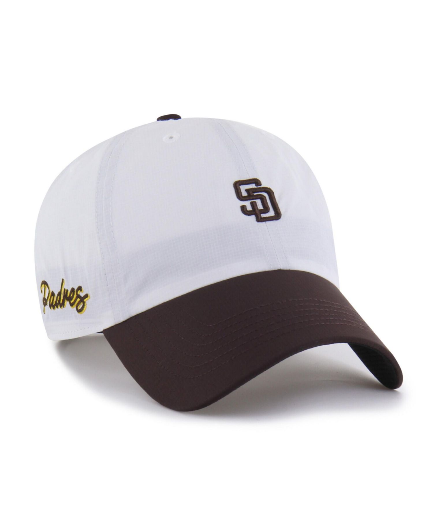 Men's White/Brown San Diego Padres Vista Mini Clean Up brrr Adjustable Hat