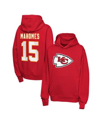 Big Boys and Girls Patrick Mahomes Red Kansas City Chiefs Name & Number Club Fleece Hoodie
