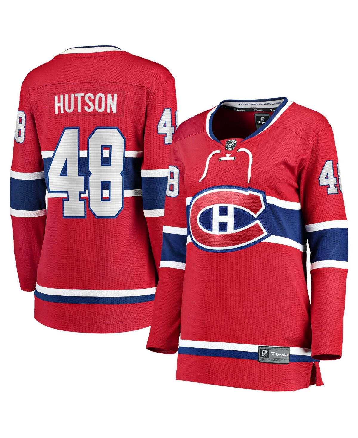 Fanatics Women's Lane Hutson Red Montreal Canadiens Home Breakaway Player Jersey