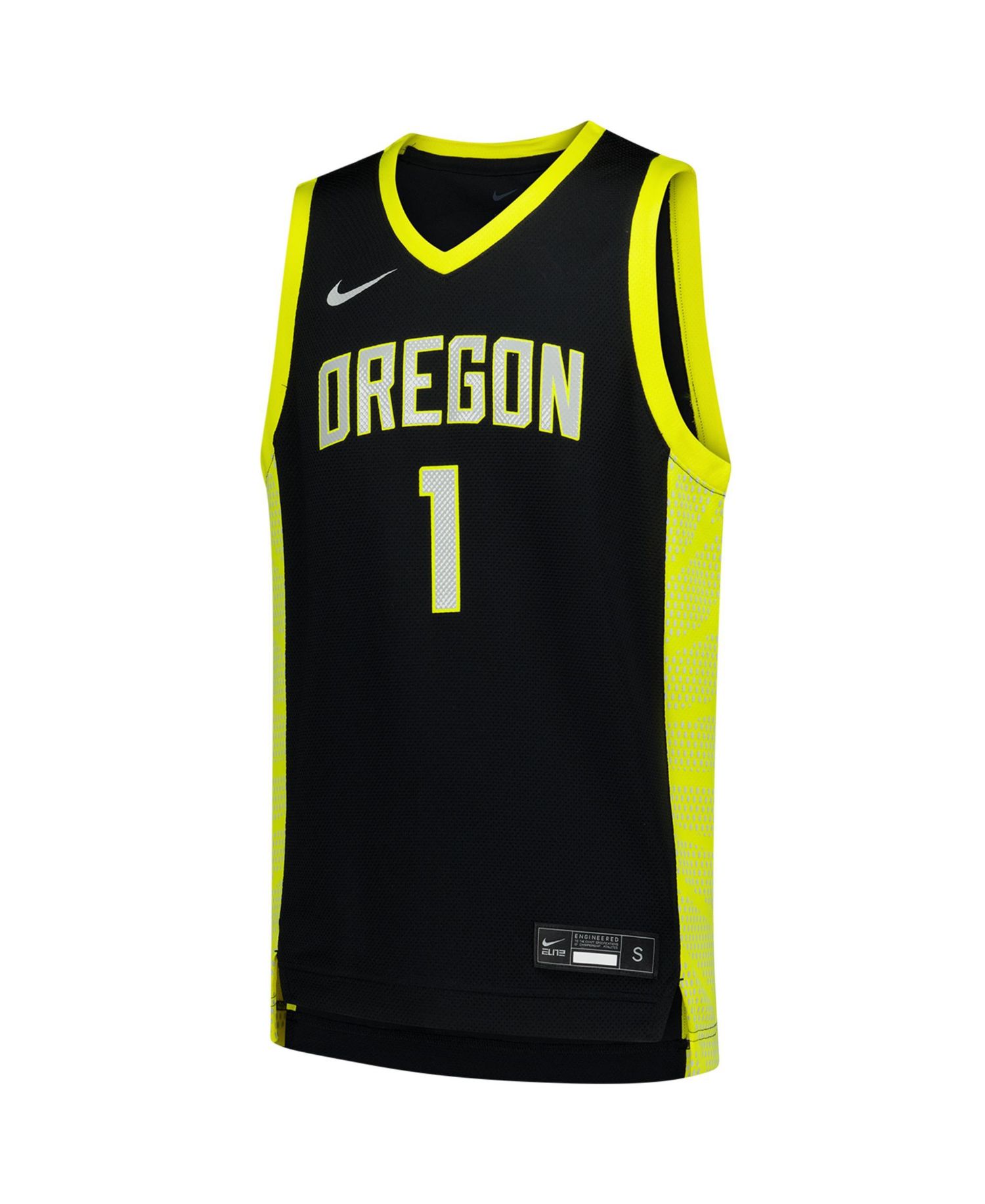 Big Boys and Girls 1 Black Oregon Ducks Replica Basketball Jersey