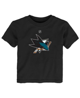 Baby Boys and Girls Black San Jose Sharks Primary Logo T-Shirt
