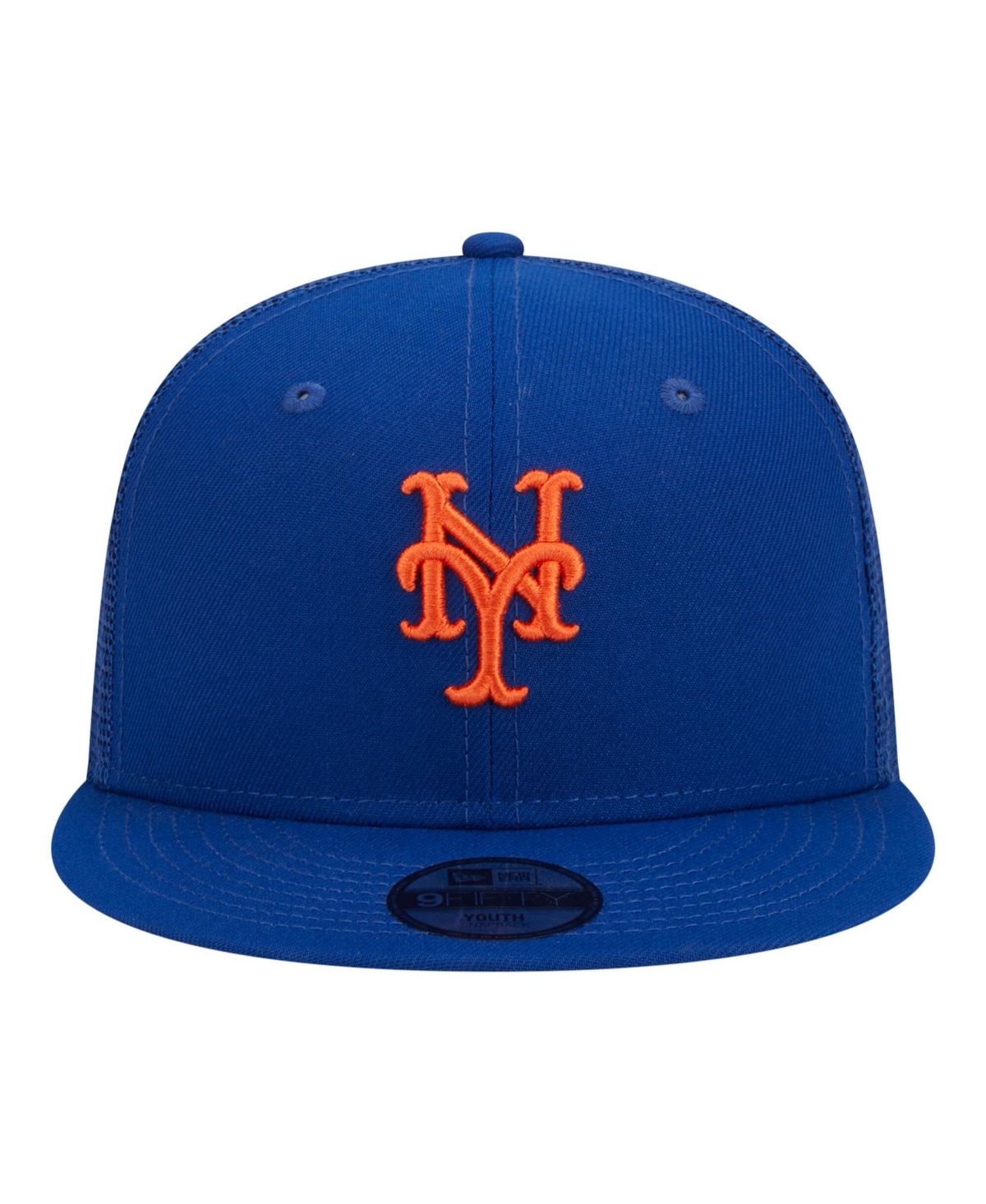 New Era Big Boys and Girls Royal New York Mets 9FIFTY Trucker Snapback Hat