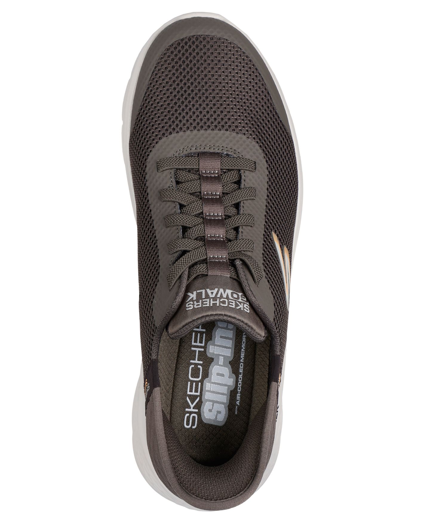 Мужские кроссовки Skechers Slip-Ins: GO Walk Flex - Hands Up, цвет: Коричневый — фото 10