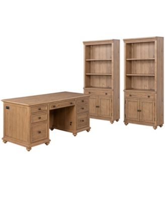 Willowmere 3-Piece Home Office Set (Executive Desk & 2 Bookcases)