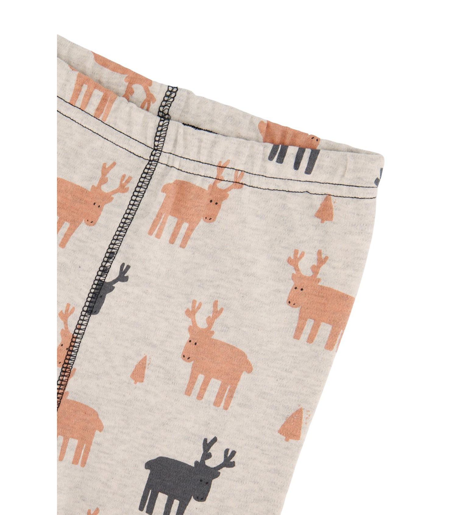 Little and Big Boy 6-12 Cotton Two Piece Pajama Set Elk Print