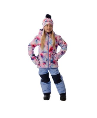 Big Girls (6-14) Light Weight Two Piece Chill Snowsuit Printed Flowers