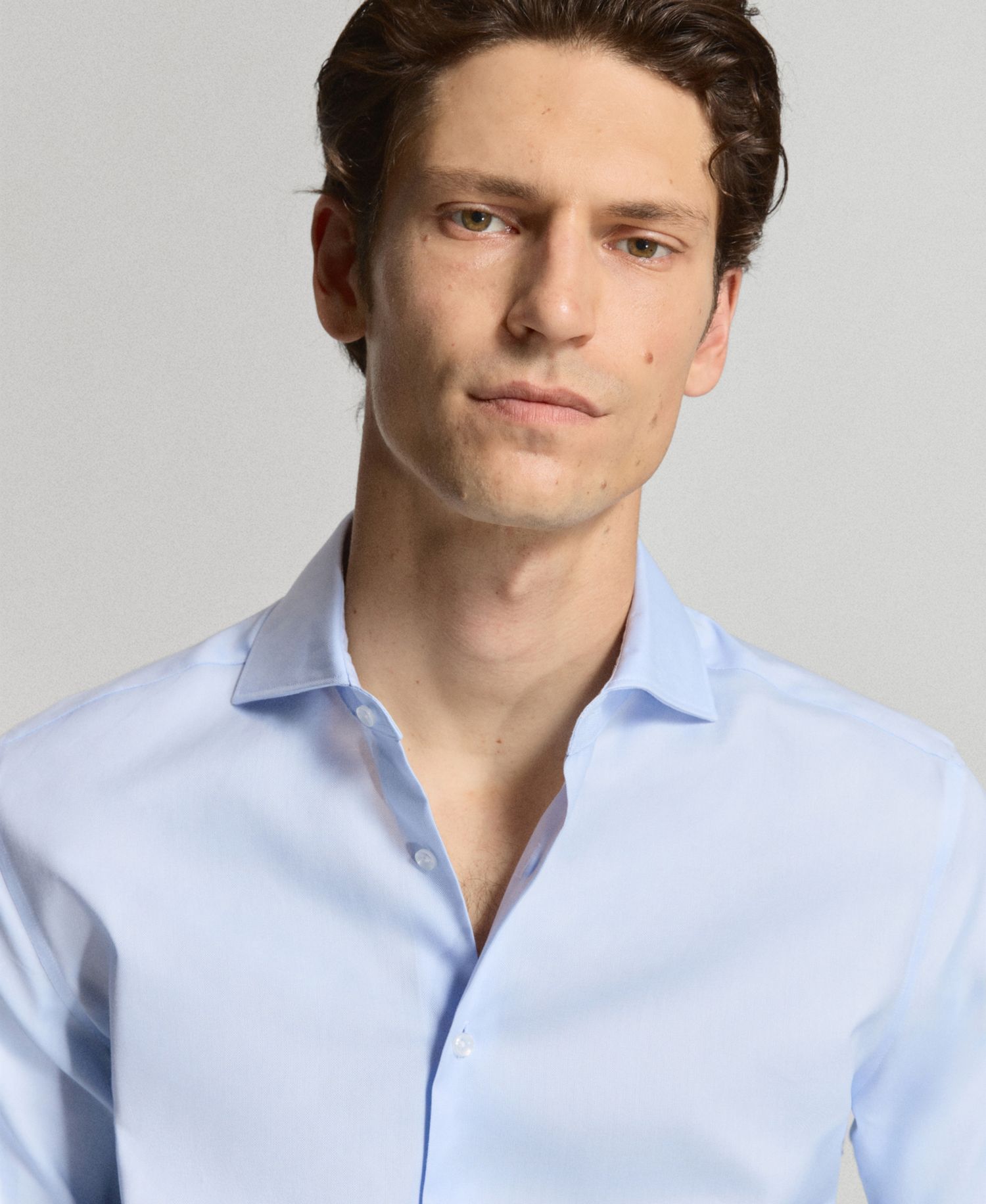 Men's Slim-Fit Cotton Dress Shirt